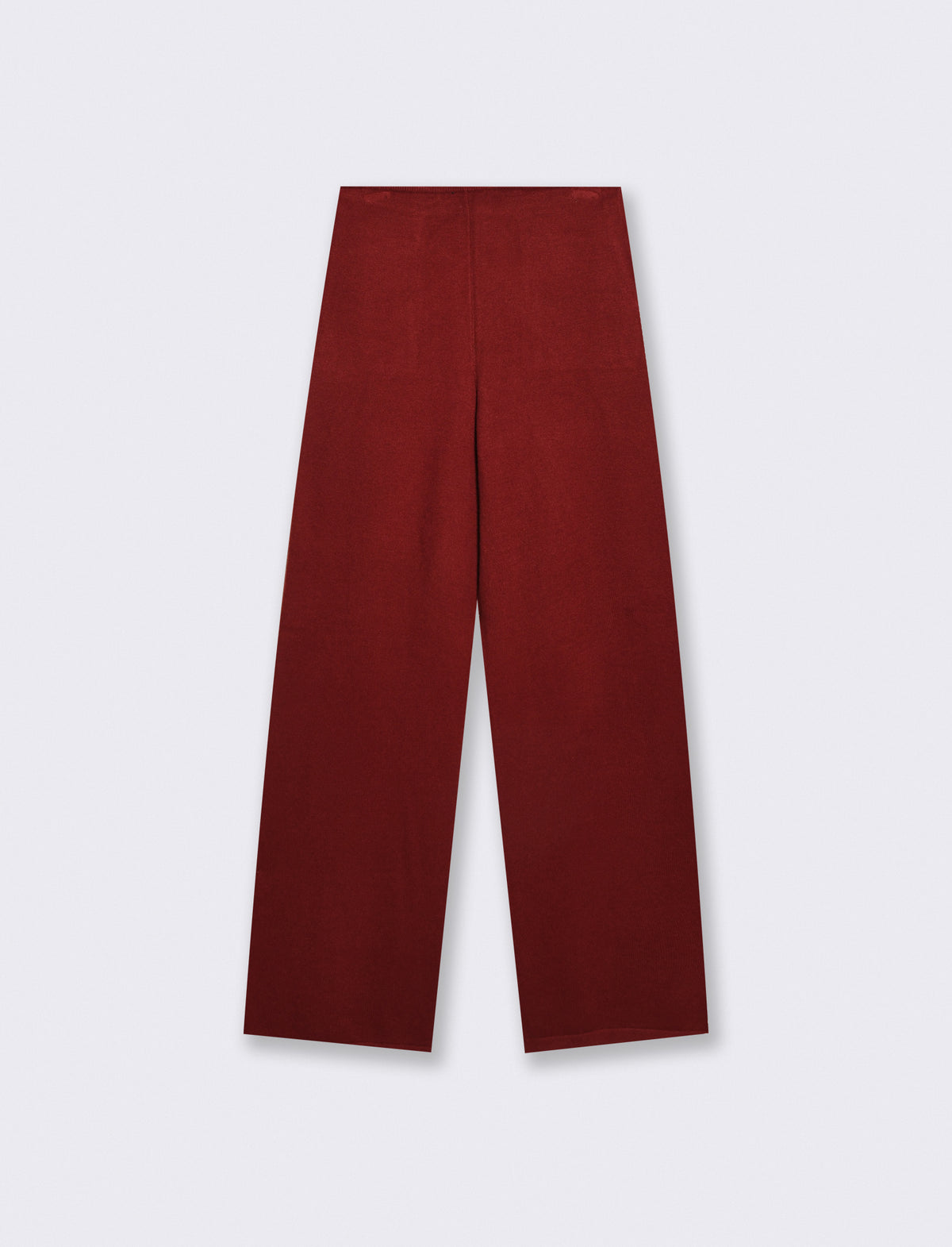 Knit Pants with Elastic and Pockets - Red