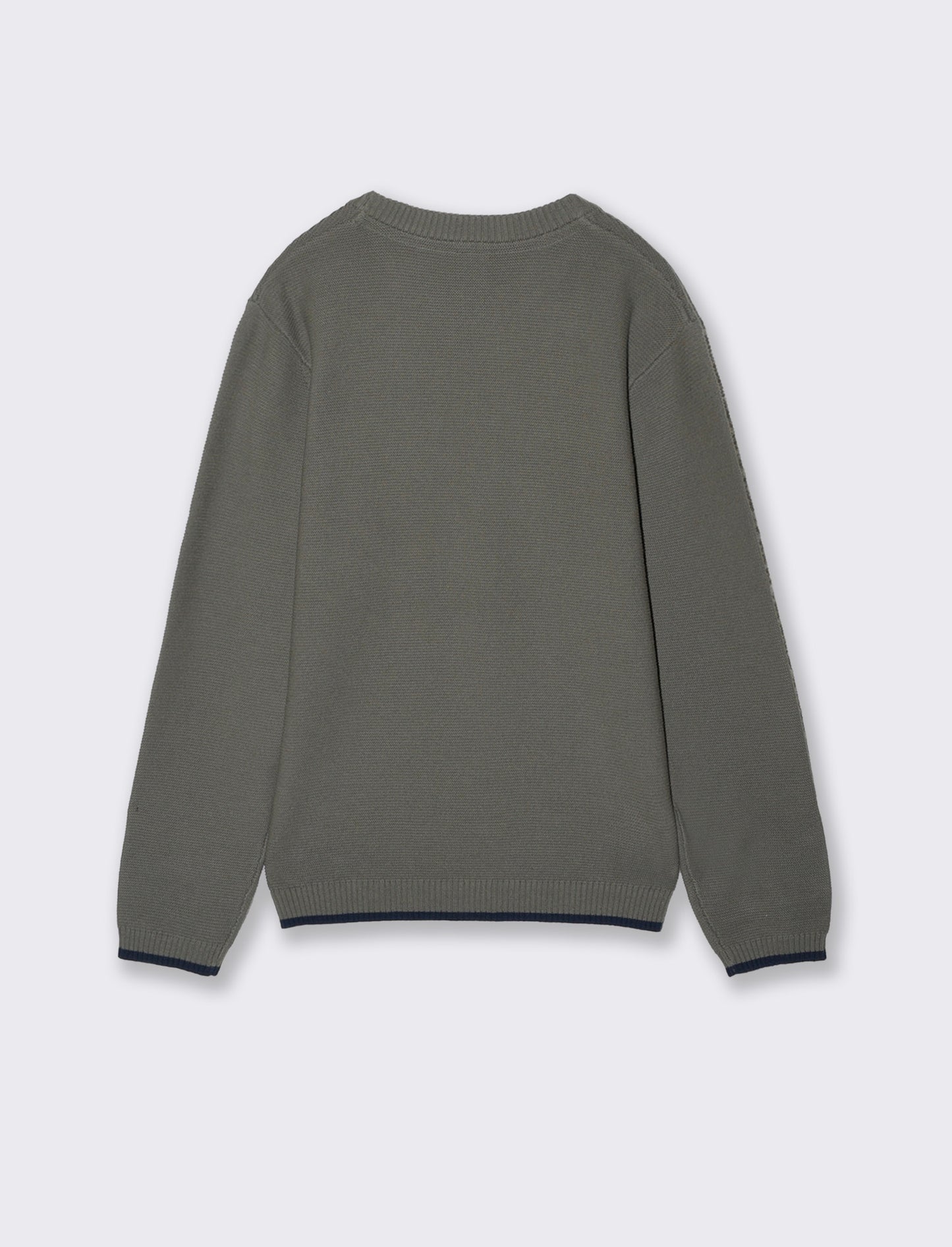 Maglioncino girocollo con taschino - Verde militare