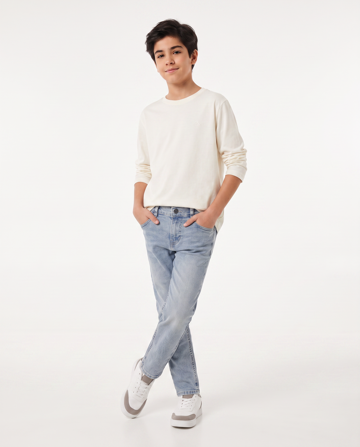 Jeans regular fit in cotone versatili - Denim chiaro