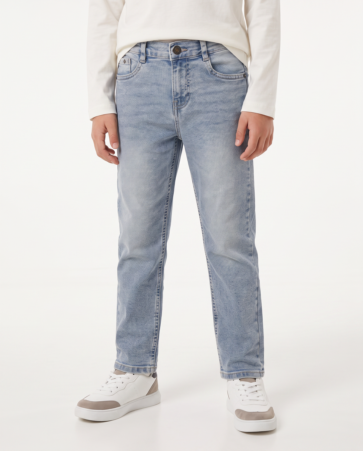 Jeans regular fit in cotone versatili - Denim chiaro