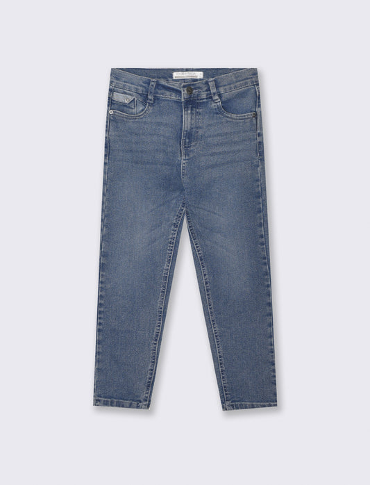 Versatile cotton regular fit jeans - Blue