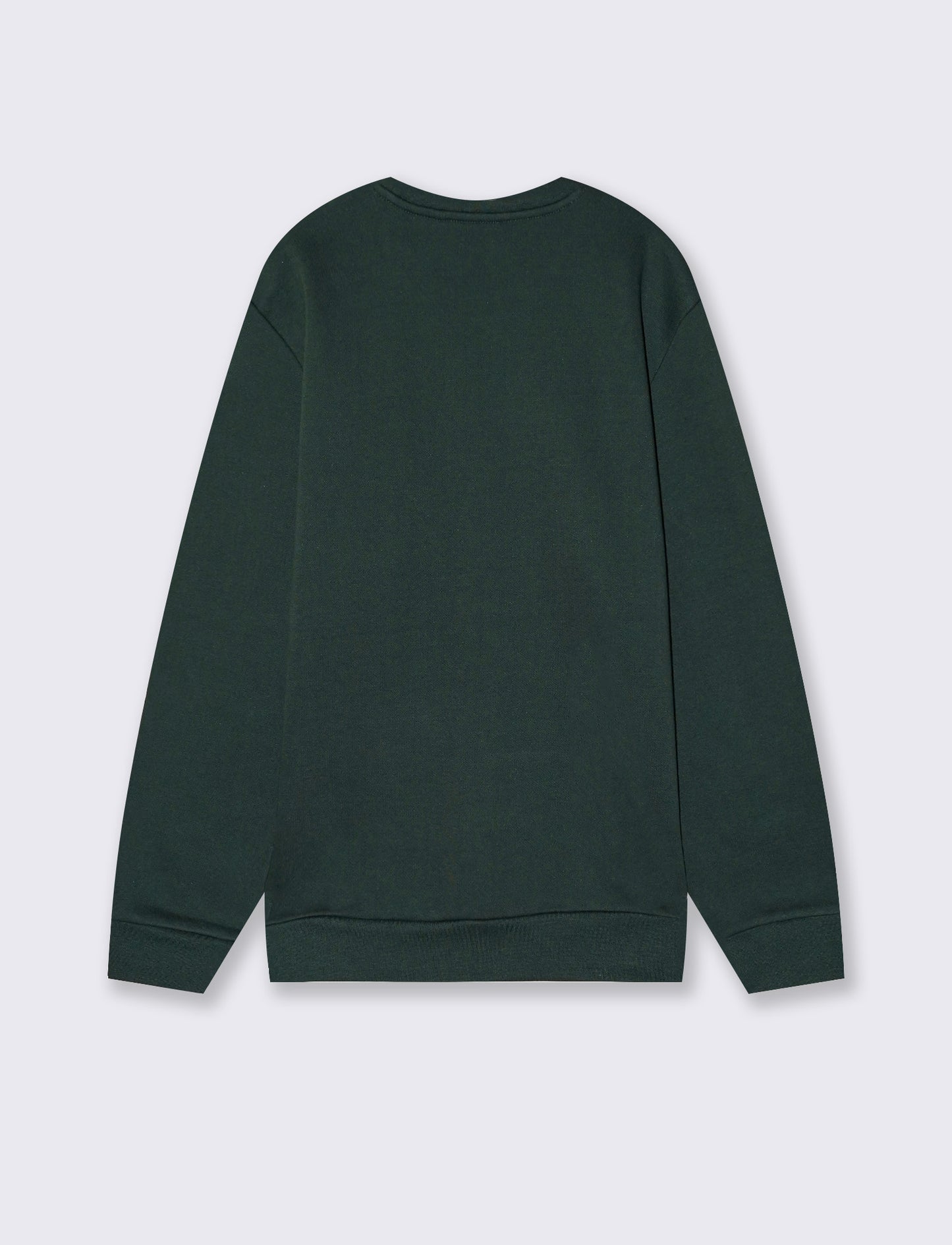 Felpa in misto cotone con stampa a contrasto - Verde scuro