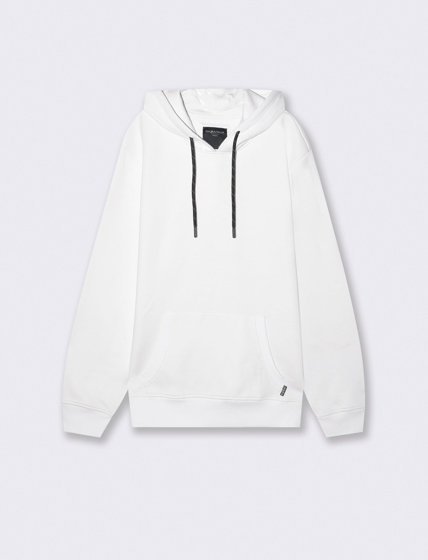 Basic Hoodie with Kangaroo Pocket - White