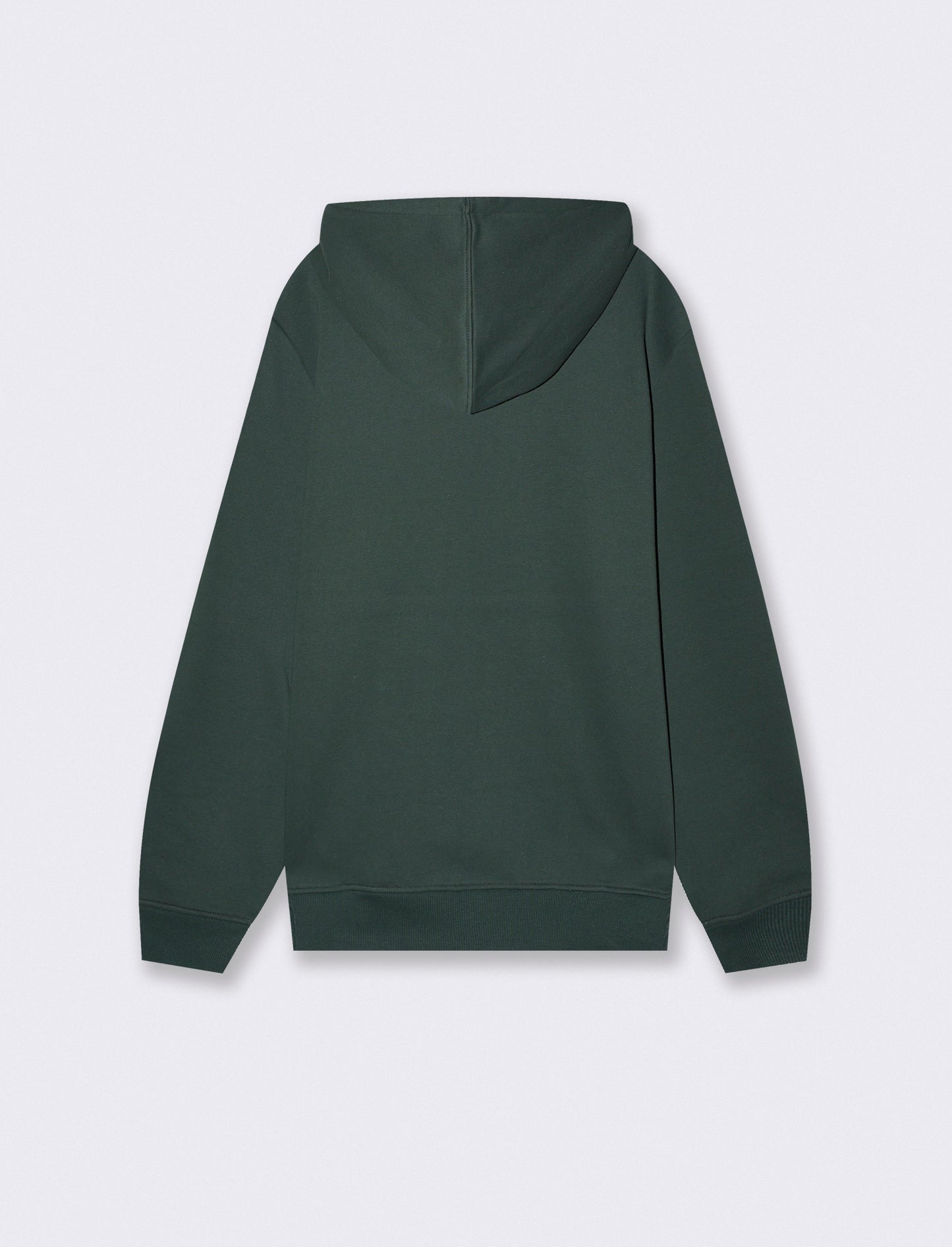 Felpa Basic con Cappuccio e Tasca Marsupio - Verde scuro