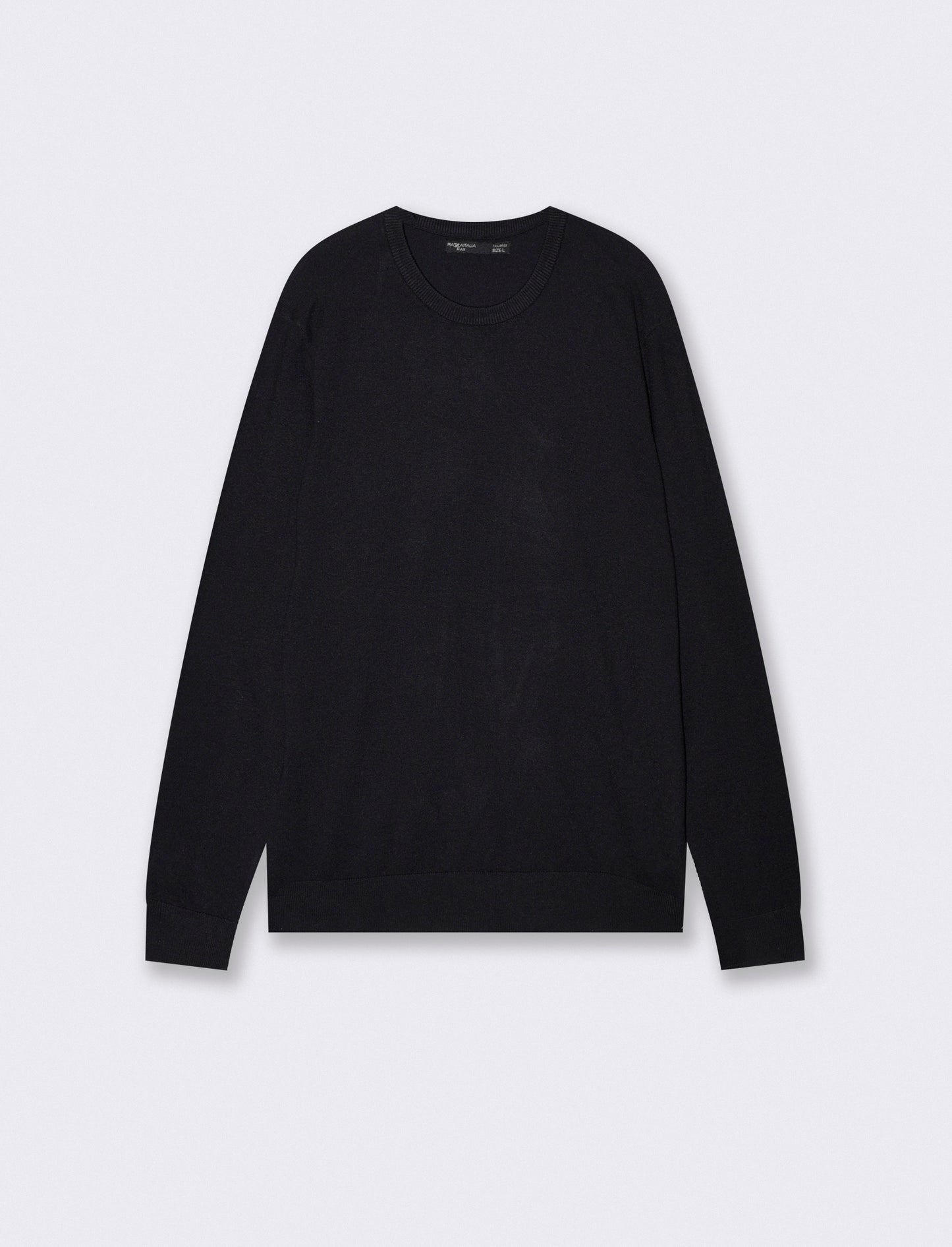Basic Soft Touch Crew Neck Regular Fit Sweater - Black