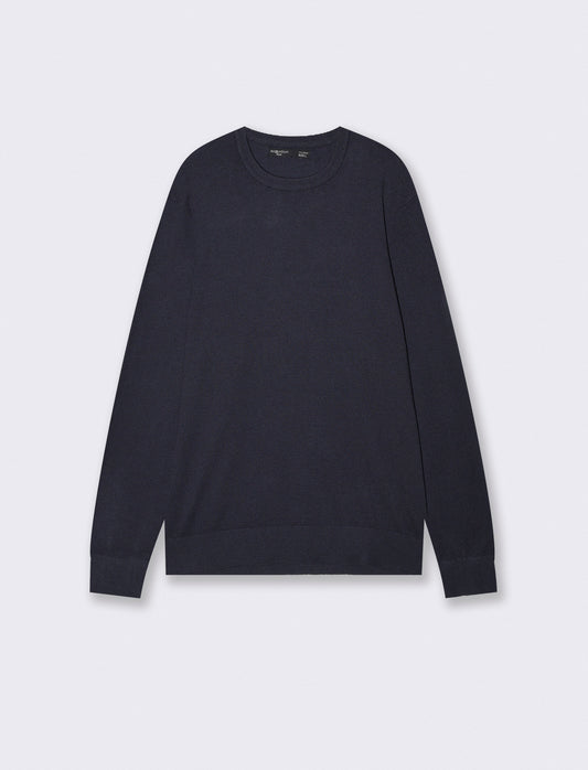 Maglia Basic Soft Touch Girocollo Regular Fit - Blu