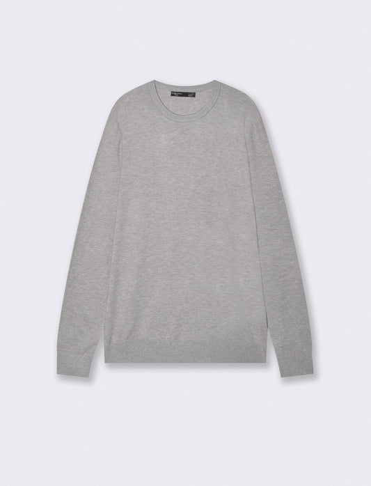 Maglia Basic Soft Touch Girocollo Regular Fit - Grigio mel.
