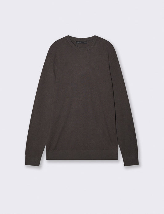 Maglia Basic Soft Touch Girocollo Regular Fit - Moro