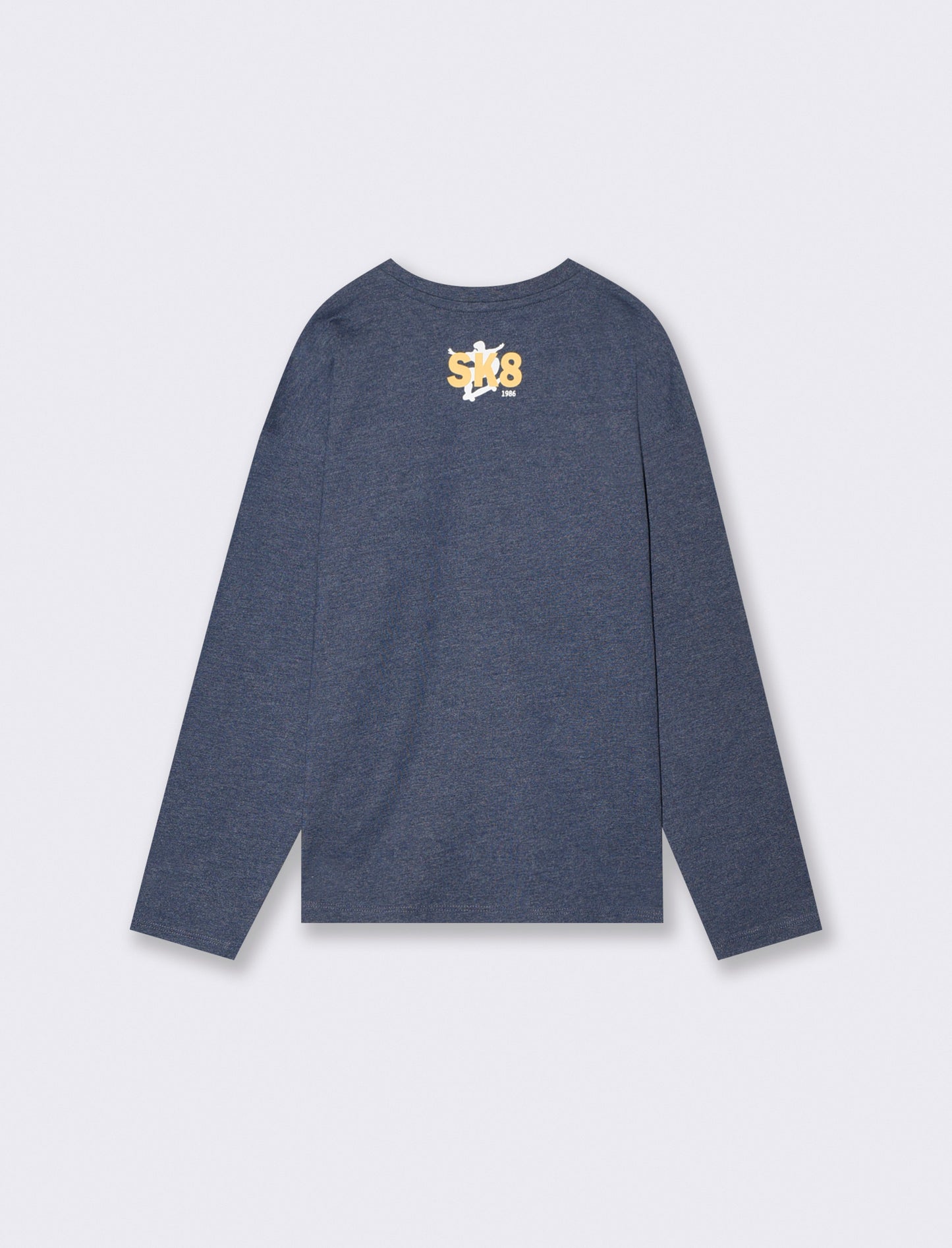 T-shirt fiammata con stampa colorata - Blu
