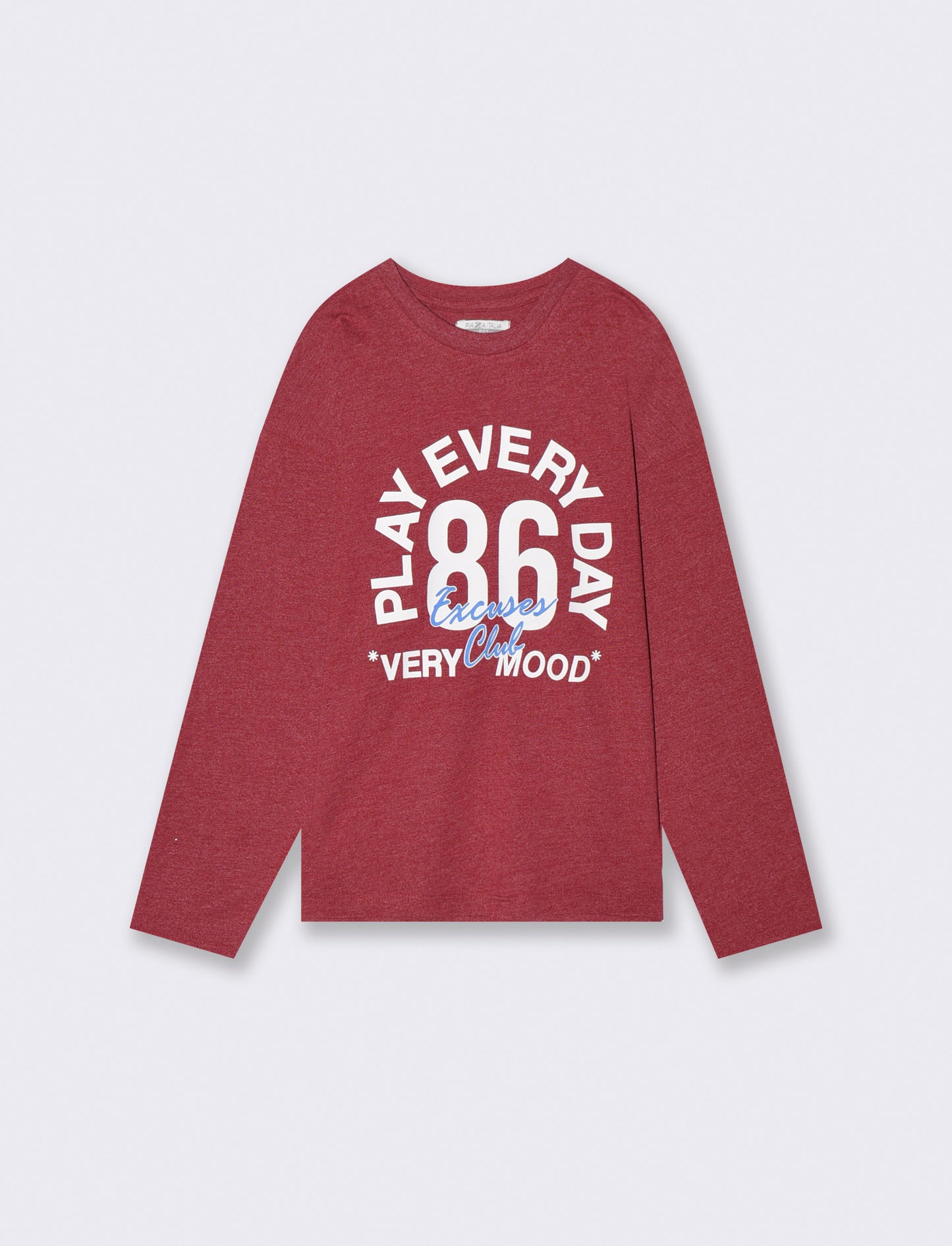 Flame-printed T-shirt with colorful design - Red