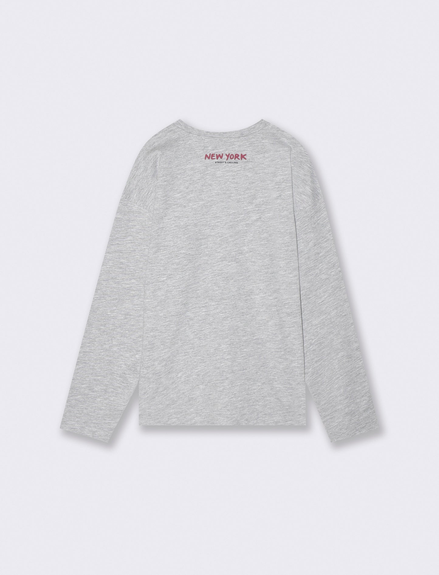 Flame-printed T-shirt with colorful design - Grey