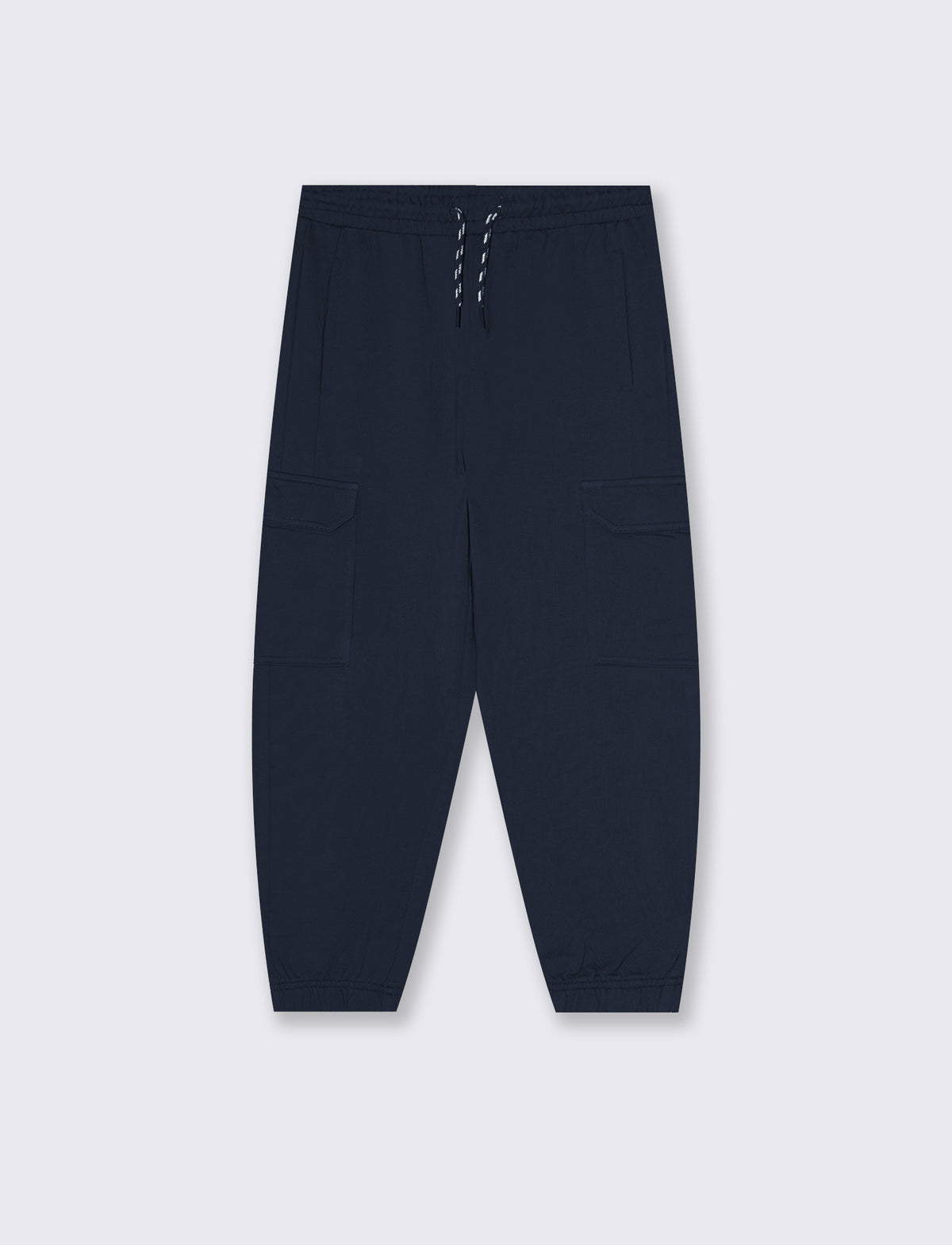 Jogger Cargo in Felpa con Coulisse - Blu