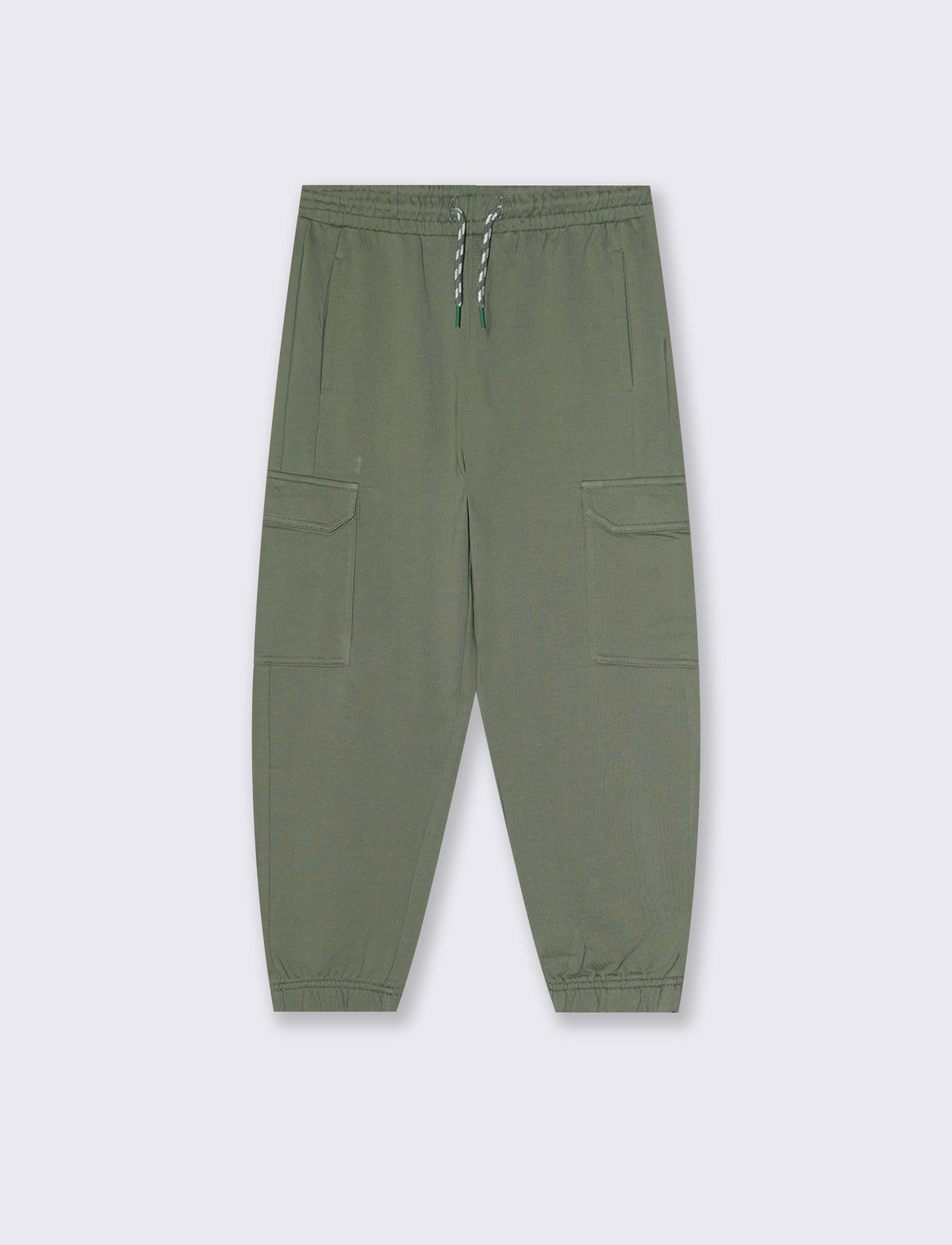 Jogger Cargo in Felpa con Coulisse - Verde salvia