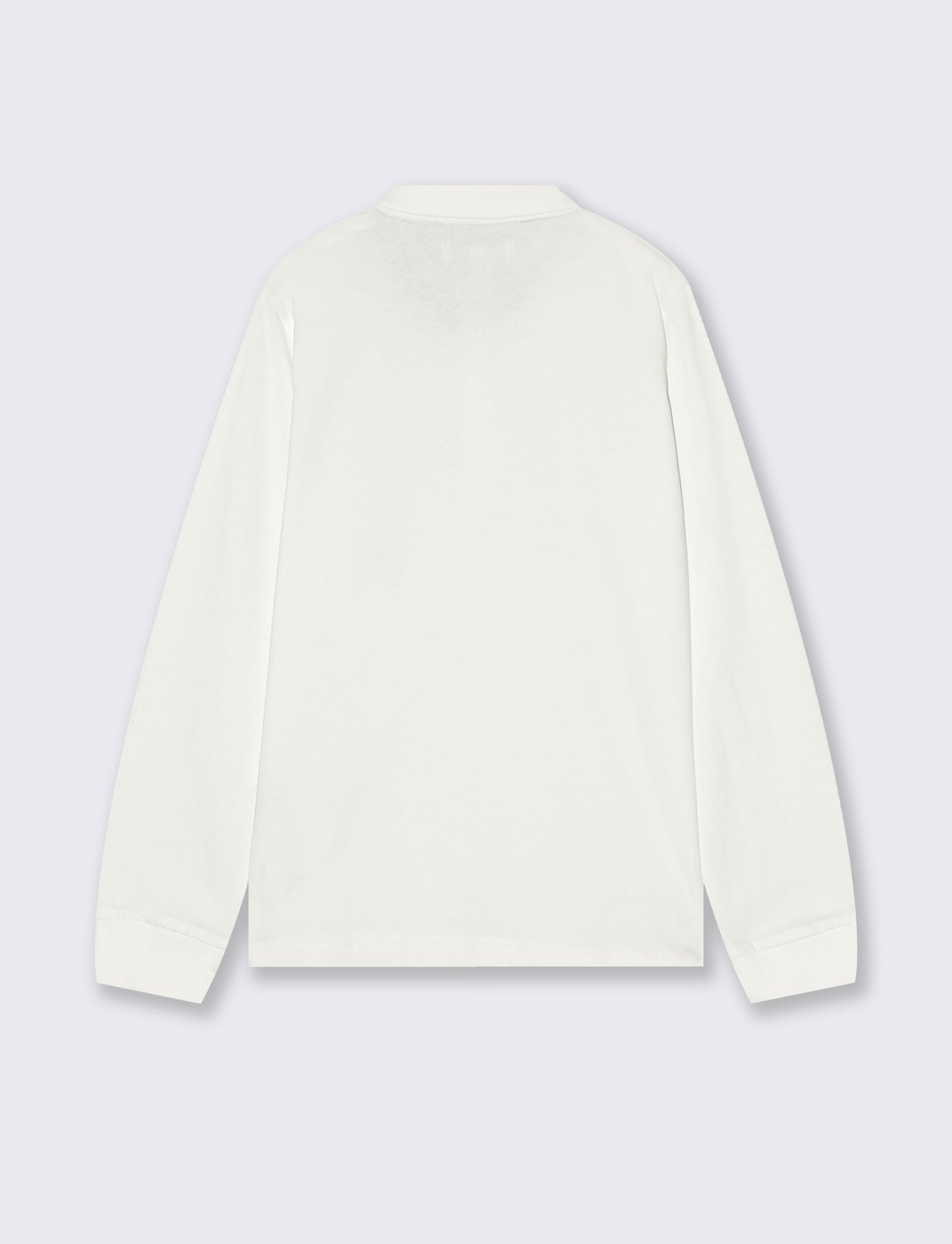 T-shirt con colletto e ricamo elegante - Bianco latte