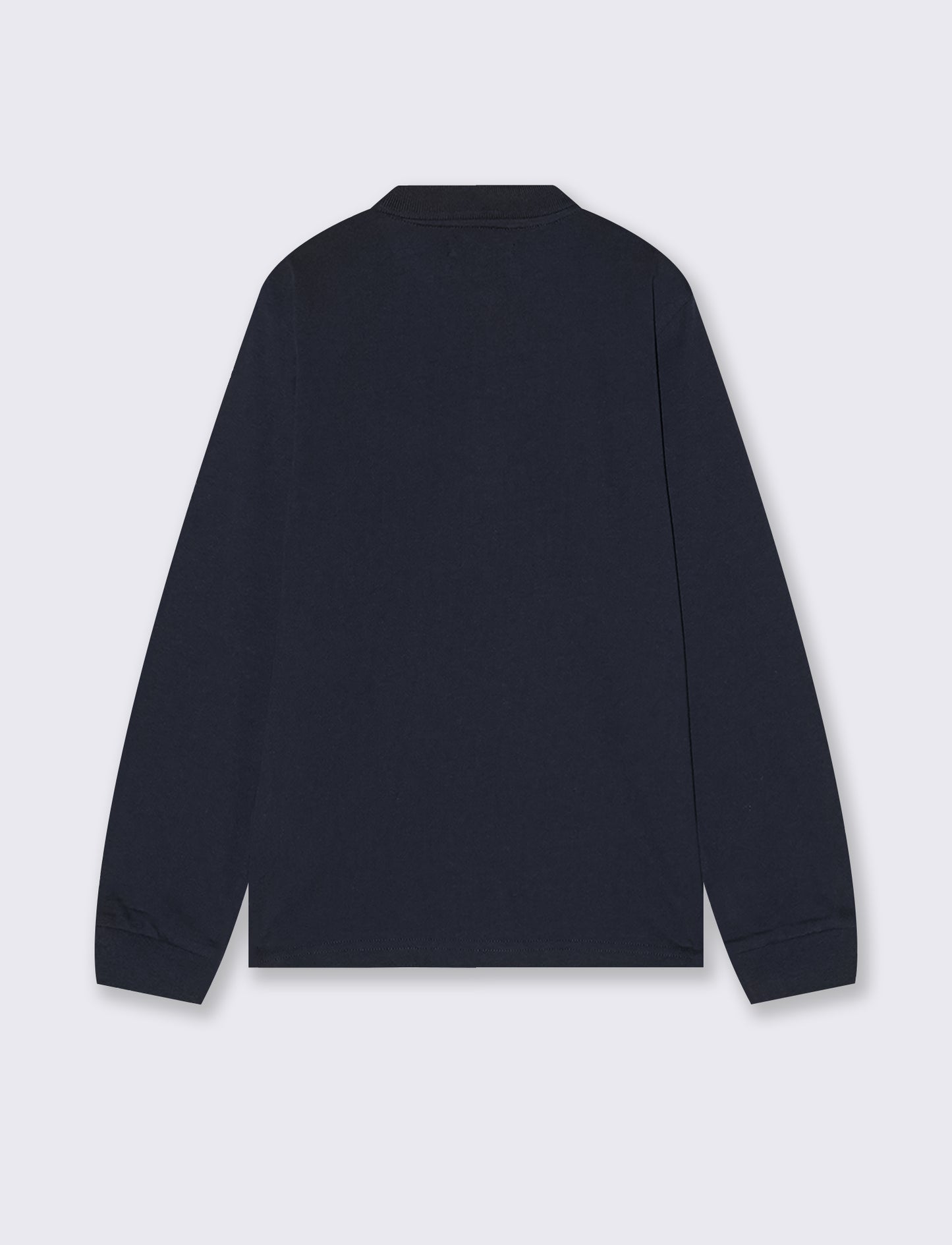 T-shirt con colletto e ricamo elegante - Blu