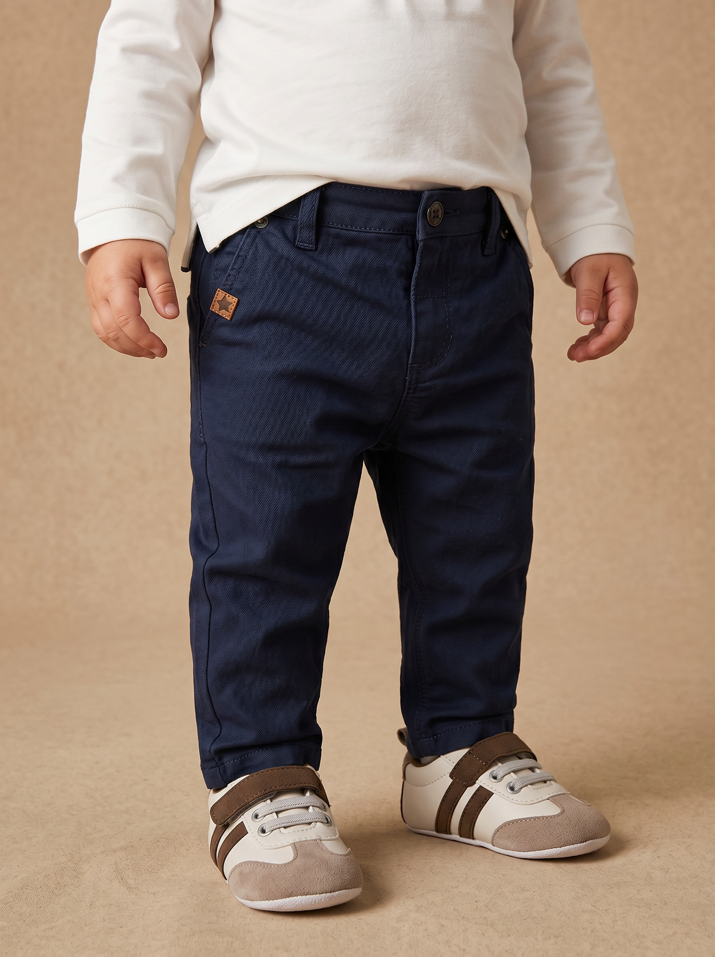 Versatile and Practical Twill Pants - Blue