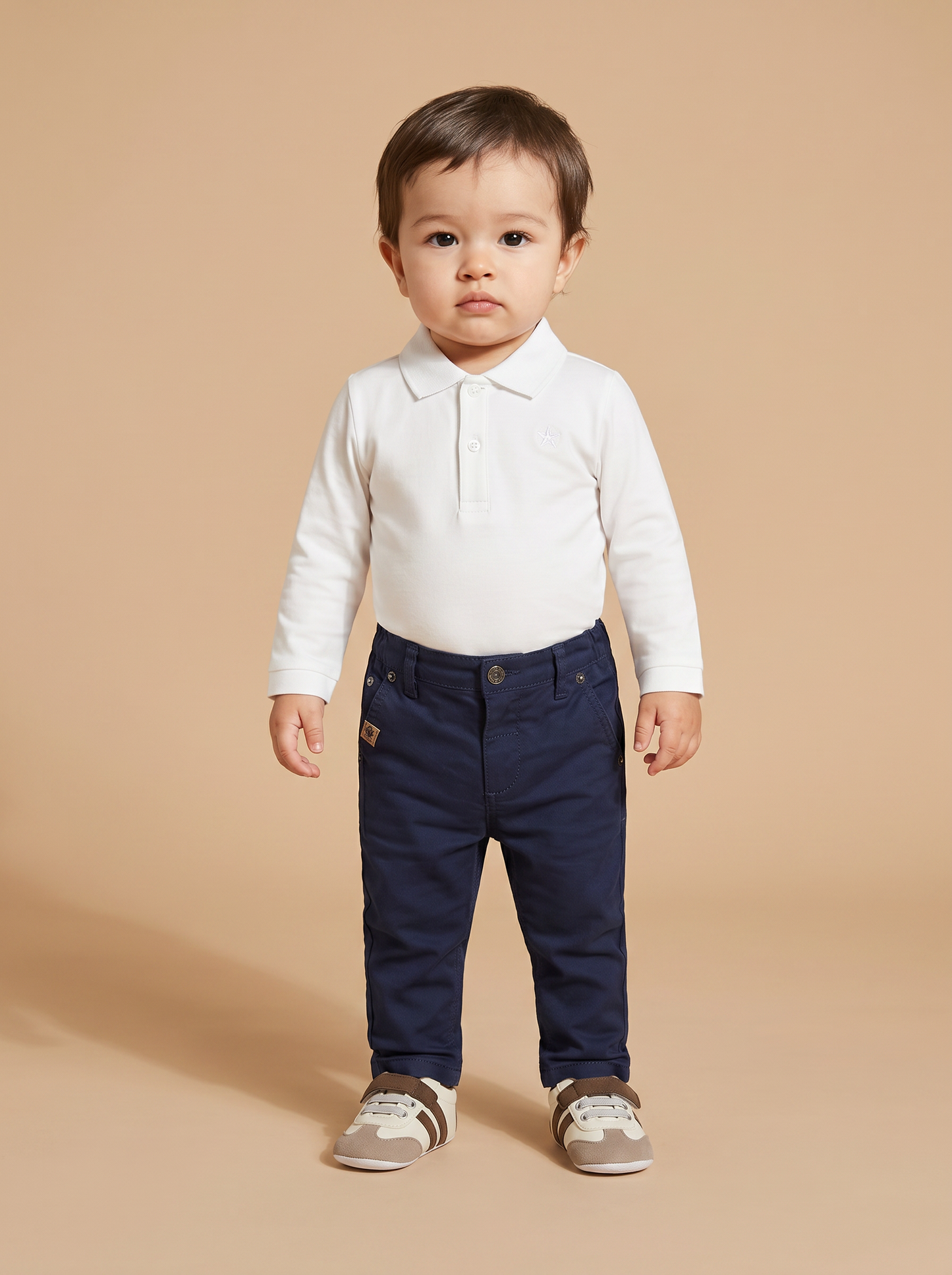 Versatile and Practical Twill Pants - Blue