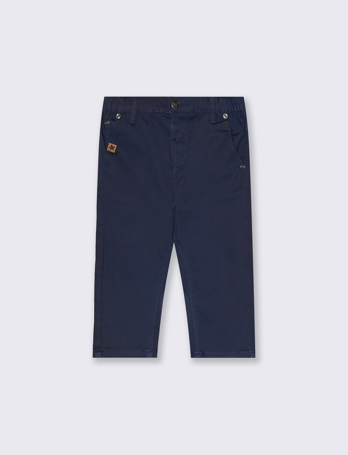 Versatile and Practical Twill Pants - Blue