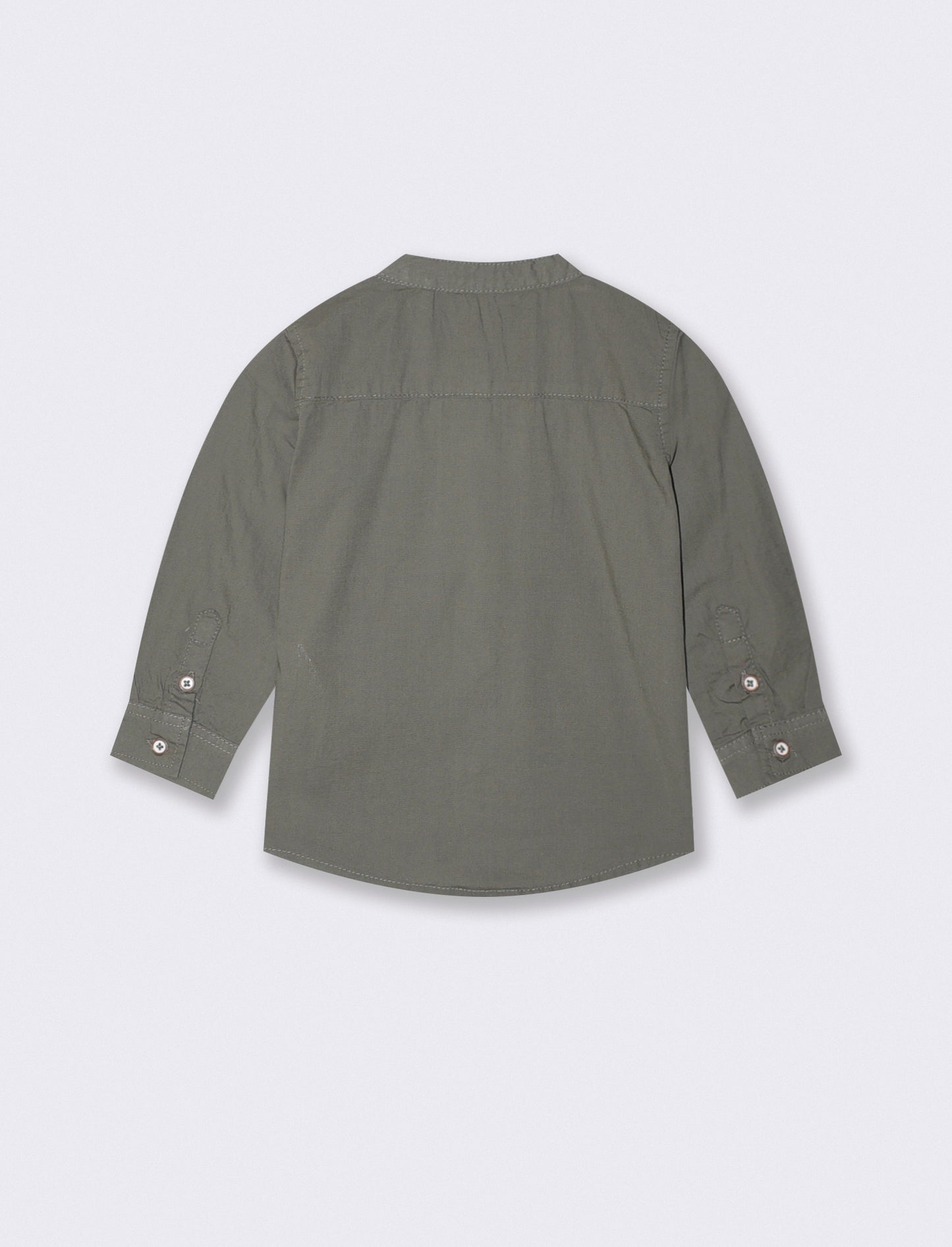 Basic shirt with pocket and embroidery - Green