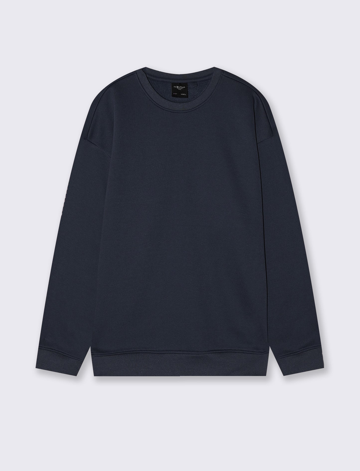 Felpa girocollo relaxed fit in cotone - Blu