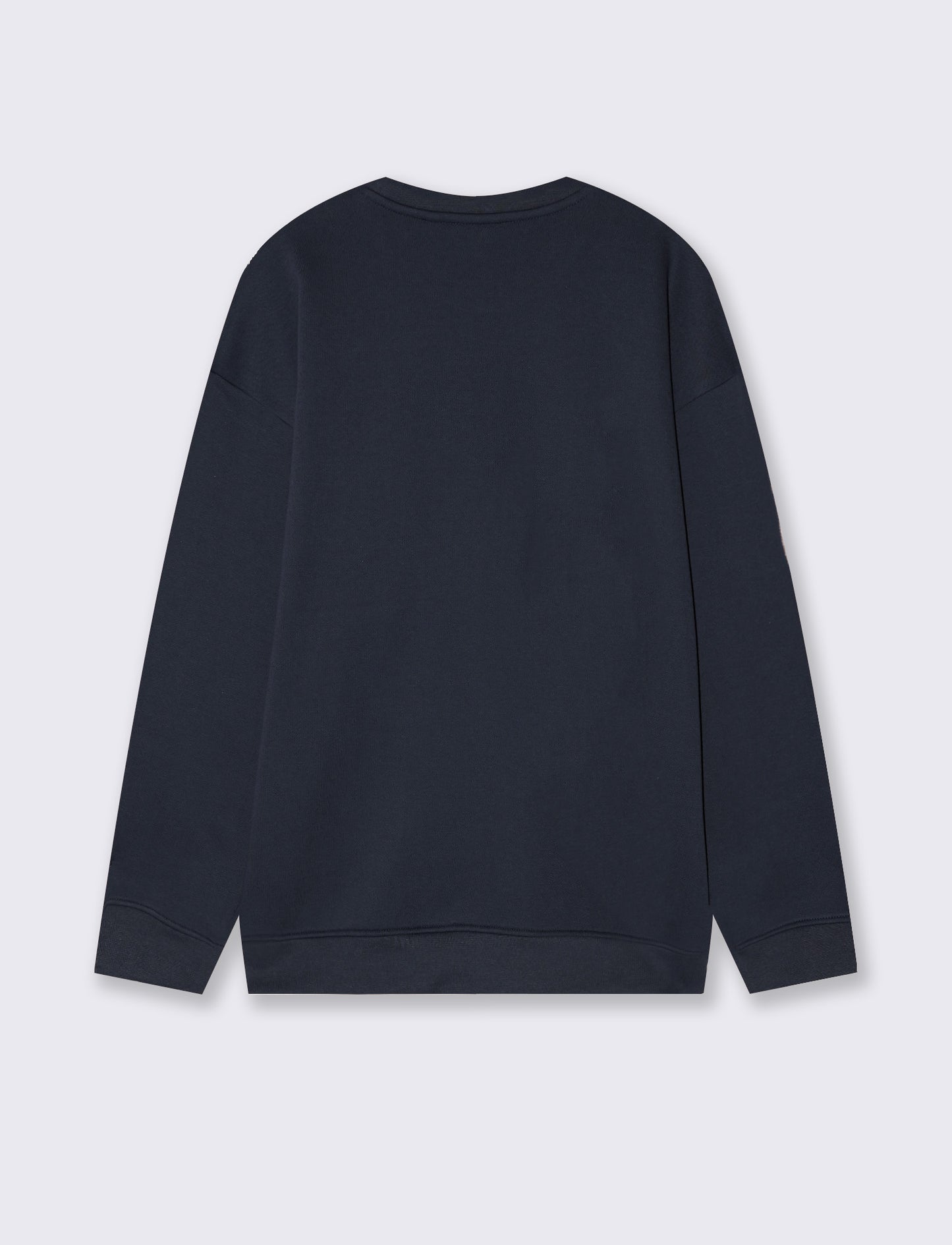 Felpa girocollo relaxed fit in cotone - Blu