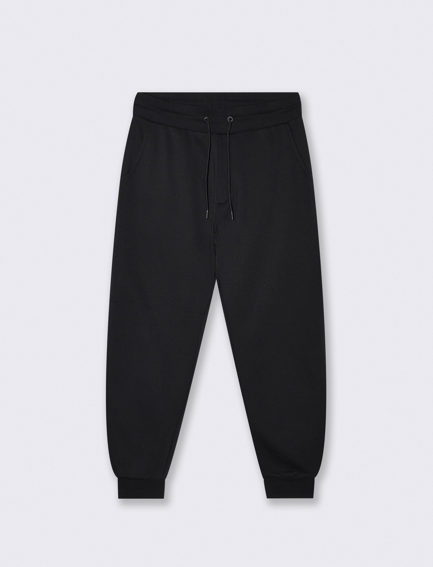 Pantaloni Jogger Basic in Felpa Garzata - Nero