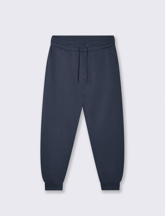 Pantaloni Jogger Basic in Felpa Garzata - Blu