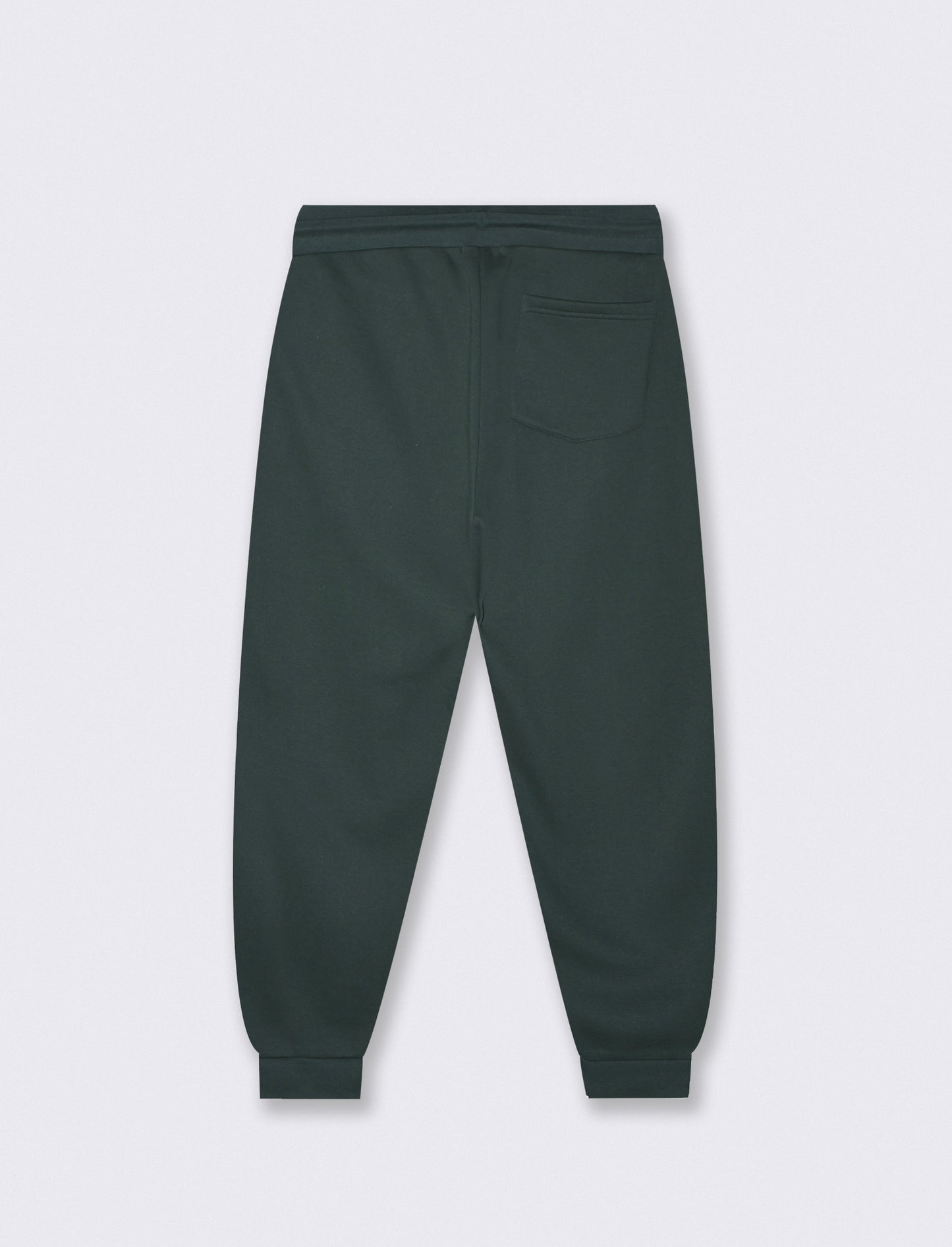 Pantaloni Jogger Basic in Felpa Garzata - Verde scuro