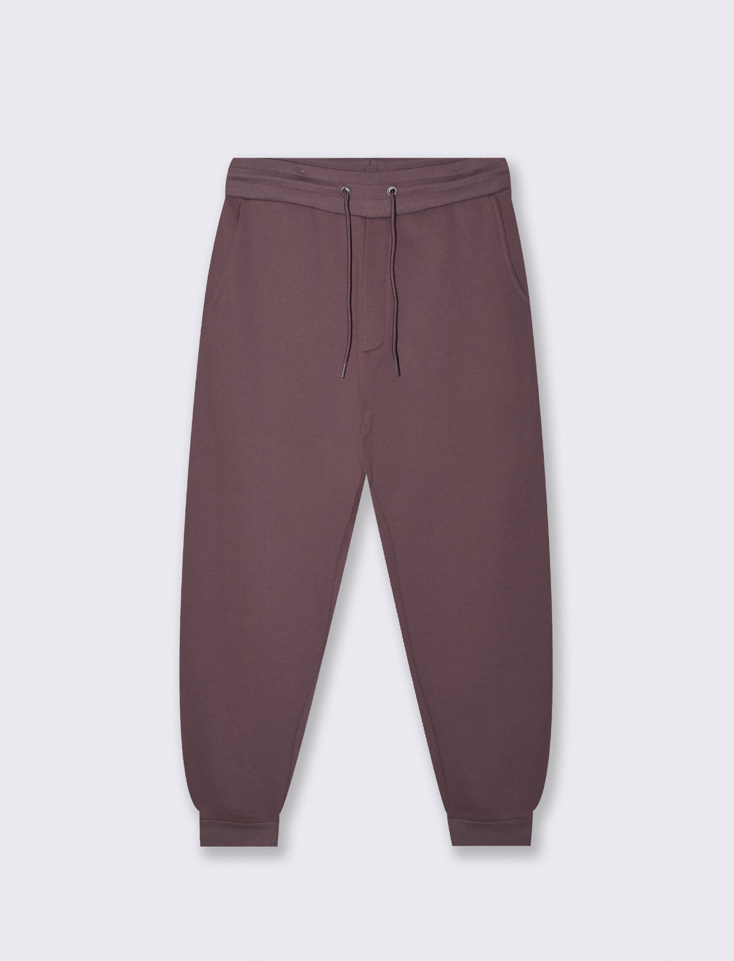 Pantaloni Jogger Basic in Felpa Garzata - Bordeaux