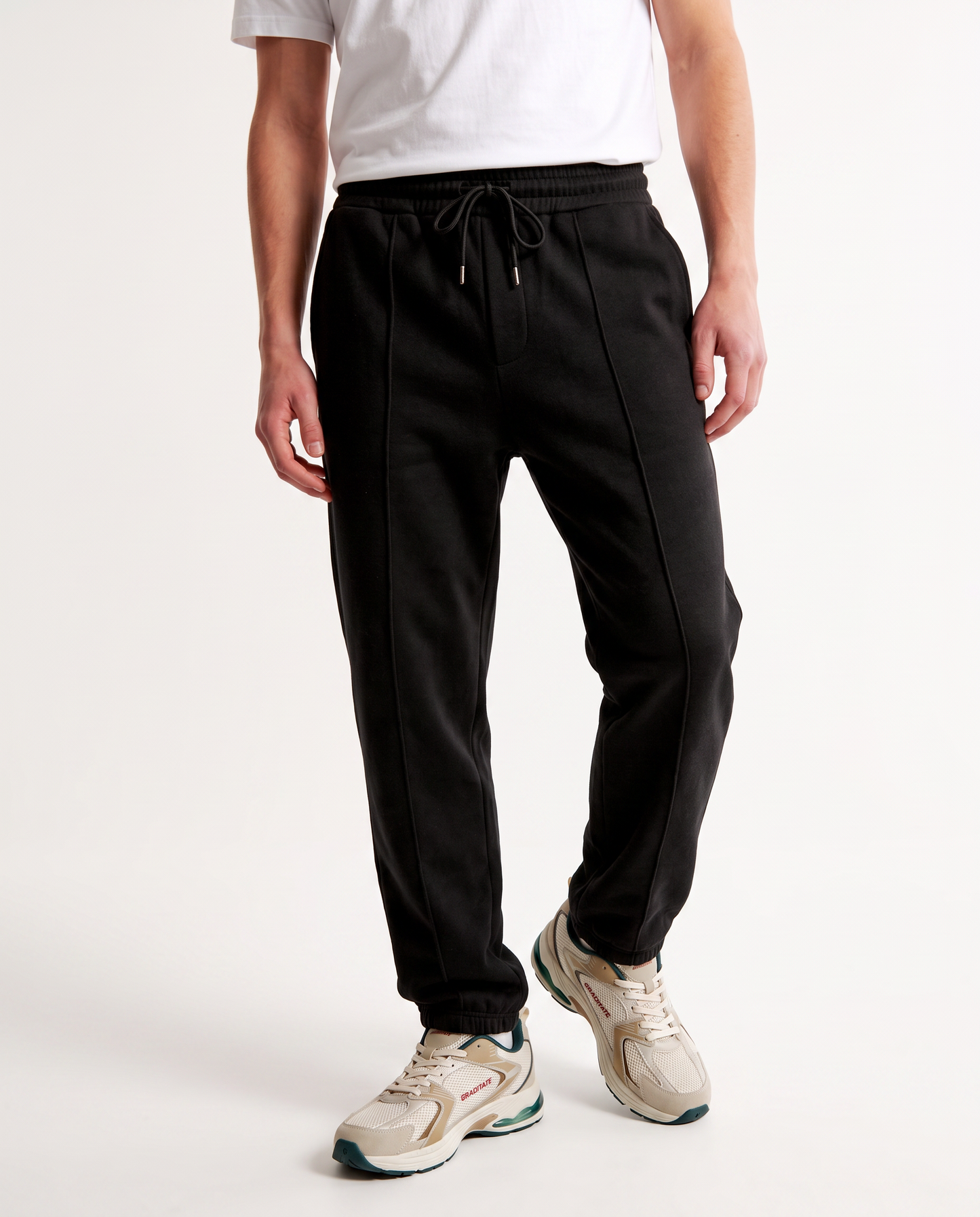 Pantaloni Jogger Baggy in Felpa Comfort - Nero
