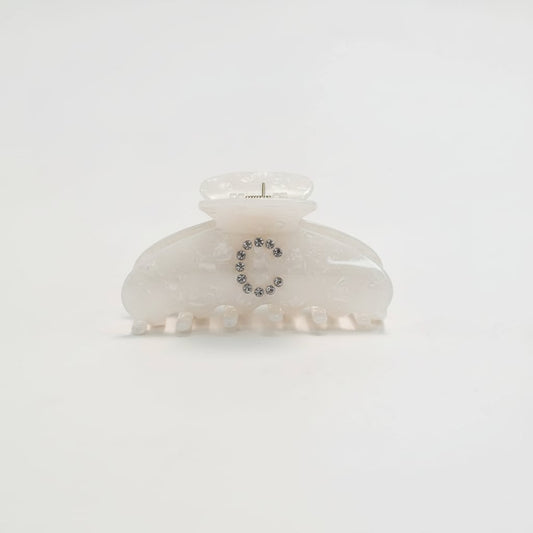 Pinza con lettera in strass scintillanti - var 2