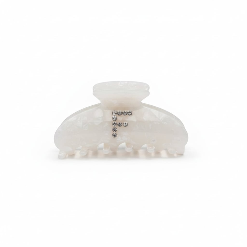 Pinza con lettera in strass scintillanti - var 3