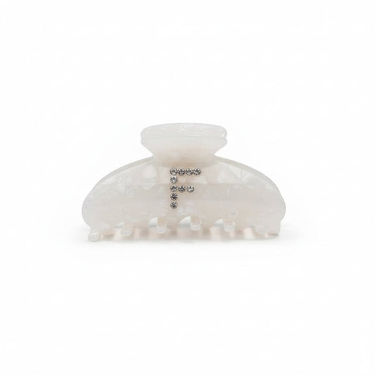 Pinza con lettera in strass scintillanti - var 3