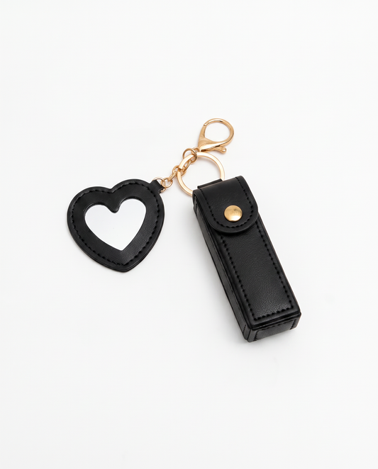 Fashion Lip Gloss Keychain - Black