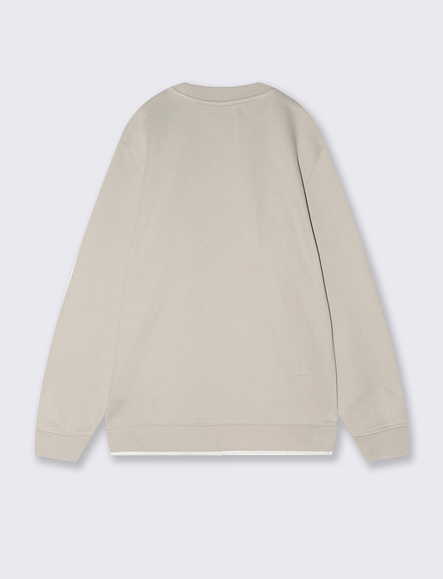 Felpa girocollo con contrasti eleganti - Grigio ghiaccio