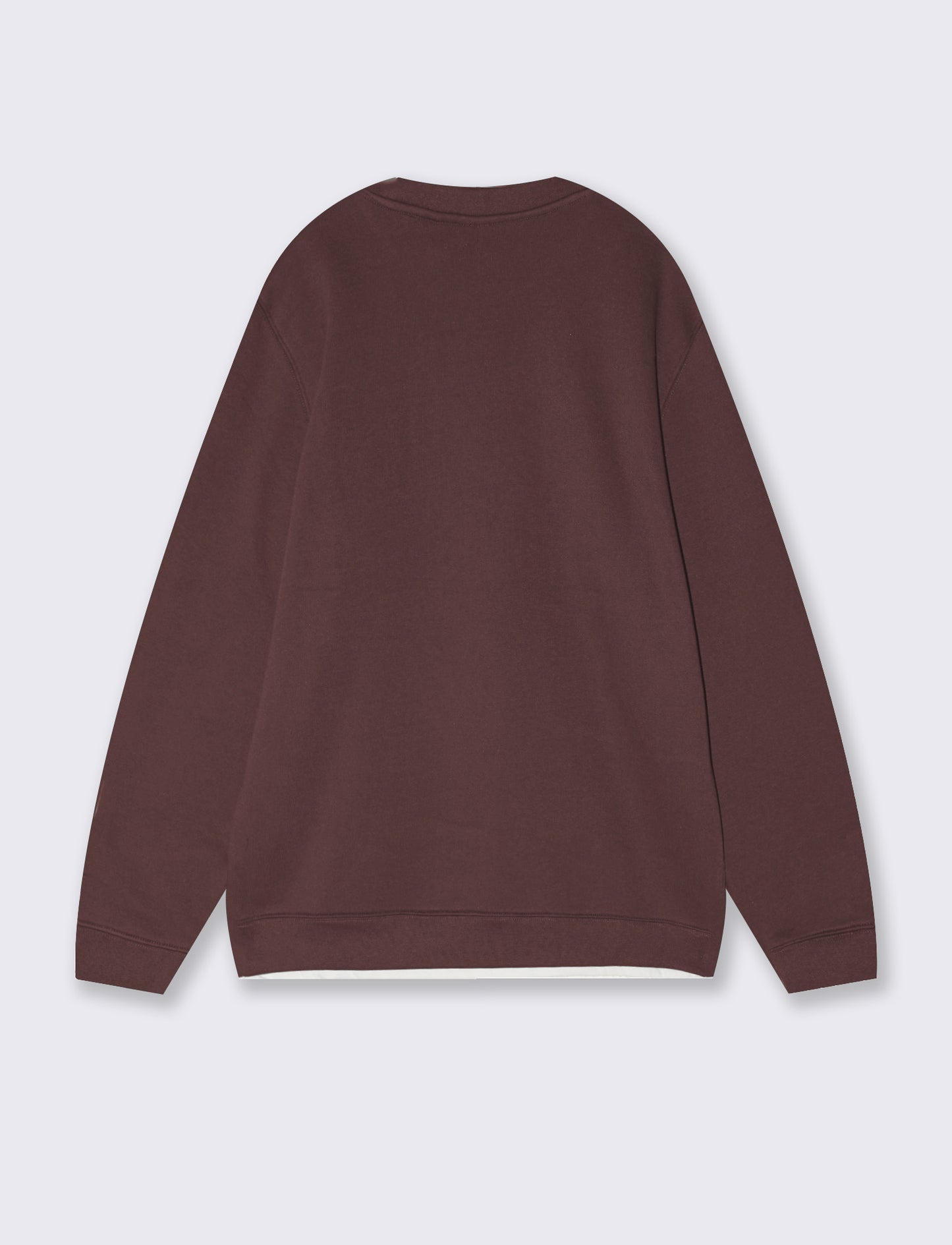 Felpa girocollo con contrasti eleganti - Bordeaux