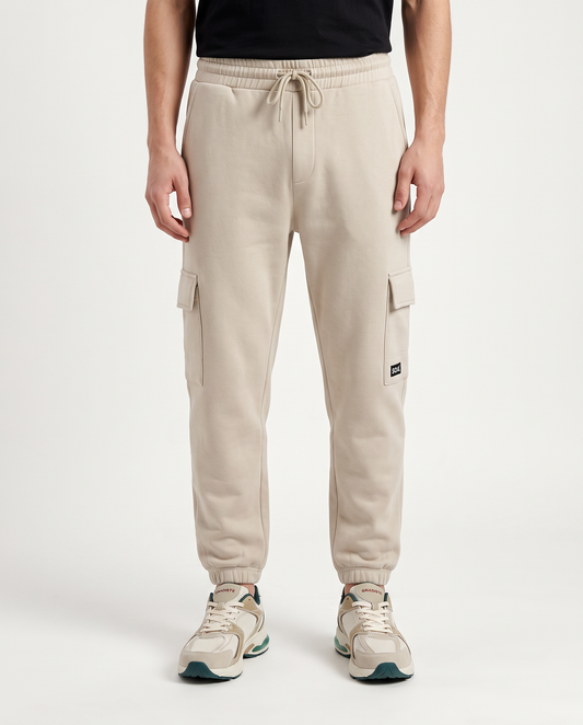 Pantaloni in felpa con tasconi laterali - Grigio ghiaccio