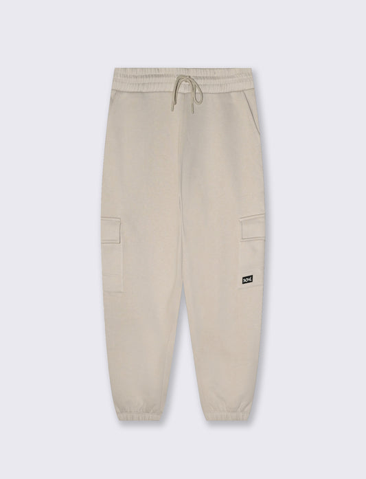 Pantaloni in felpa con tasconi laterali - Grigio ghiaccio