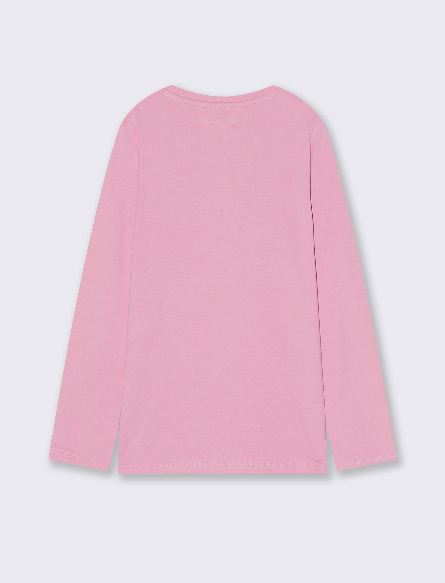T-shirt maniche lunghe bambina in cotone - Rosa