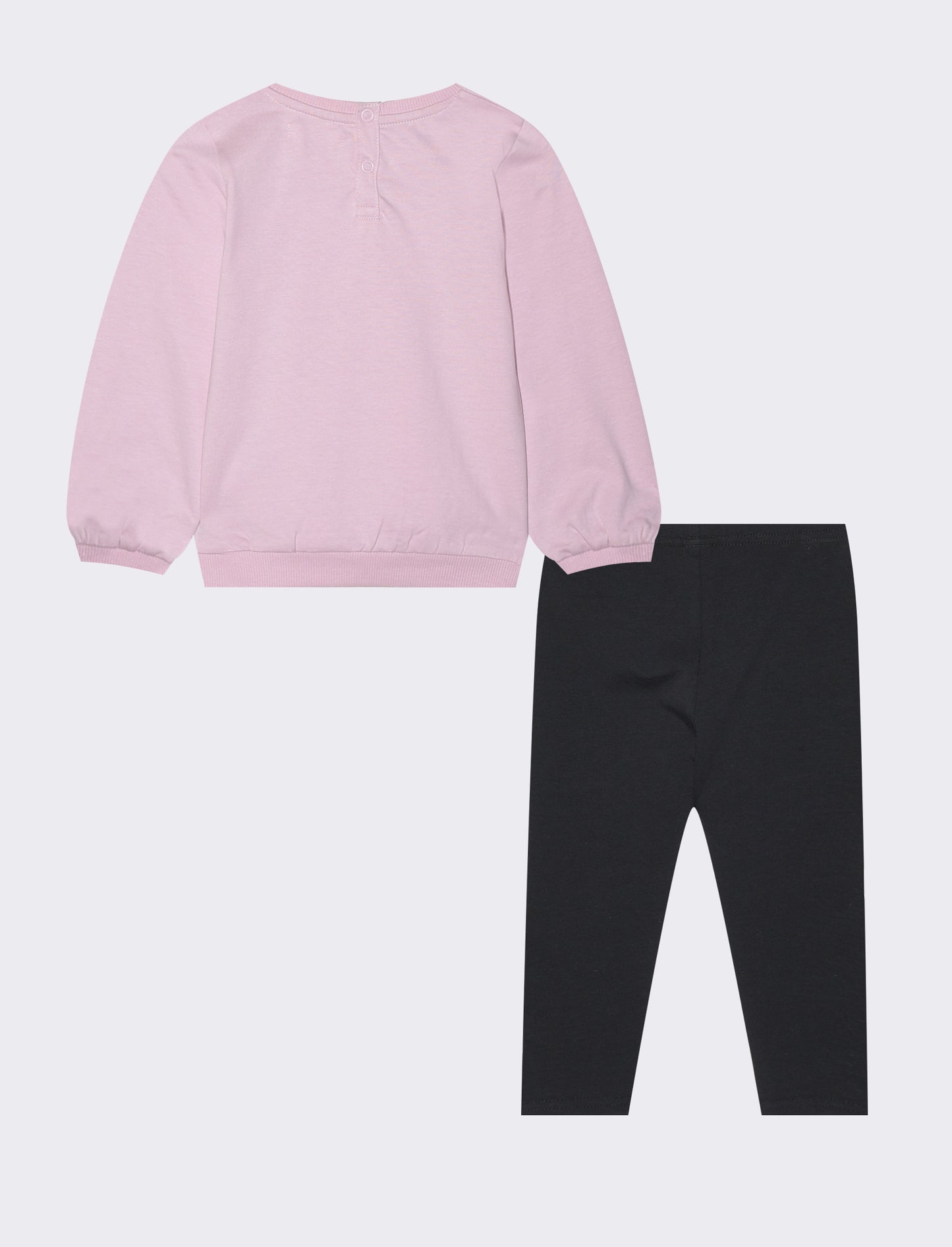 Completo maglia e leggins in jersey cotone - Rosa polvere