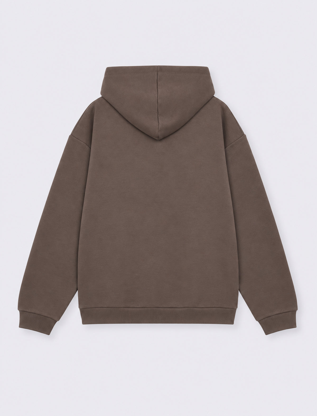 Felpa Boxy Fit con Cappuccio e Tasca - Grigio mel.