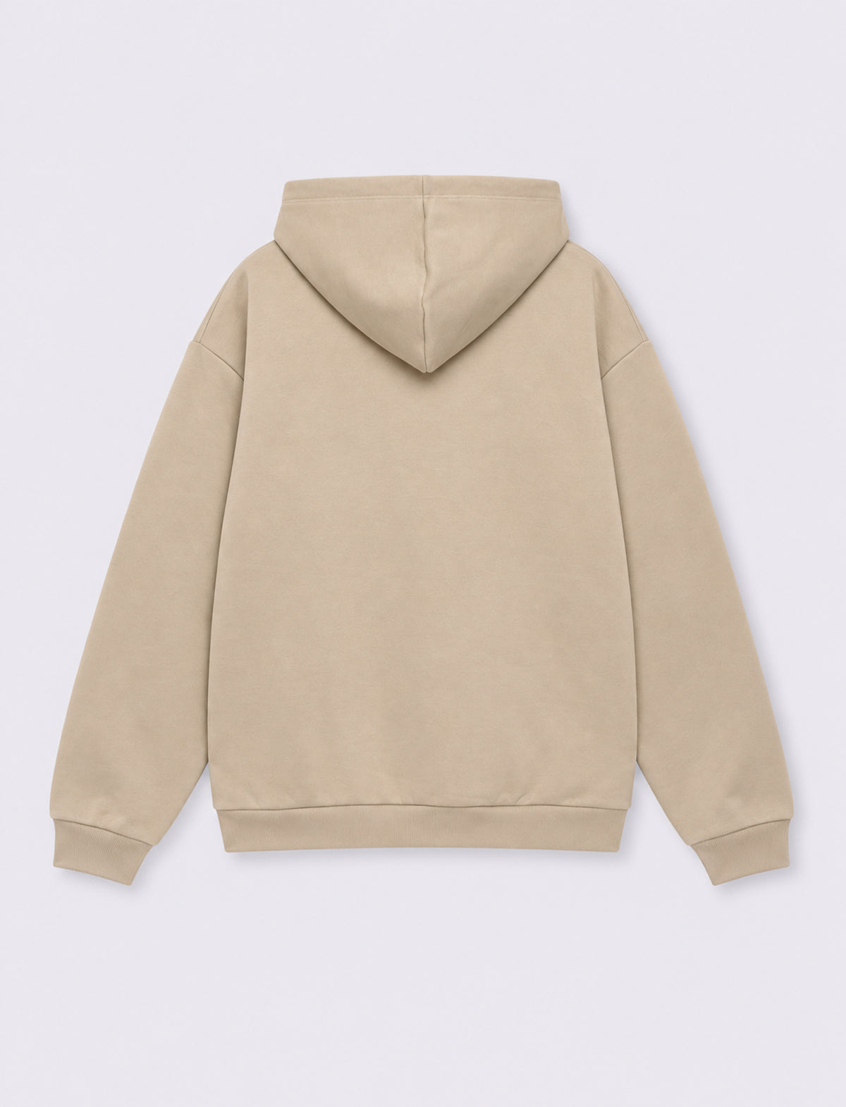 Felpa Boxy Fit con Cappuccio e Tasca - Grigio ghiaccio
