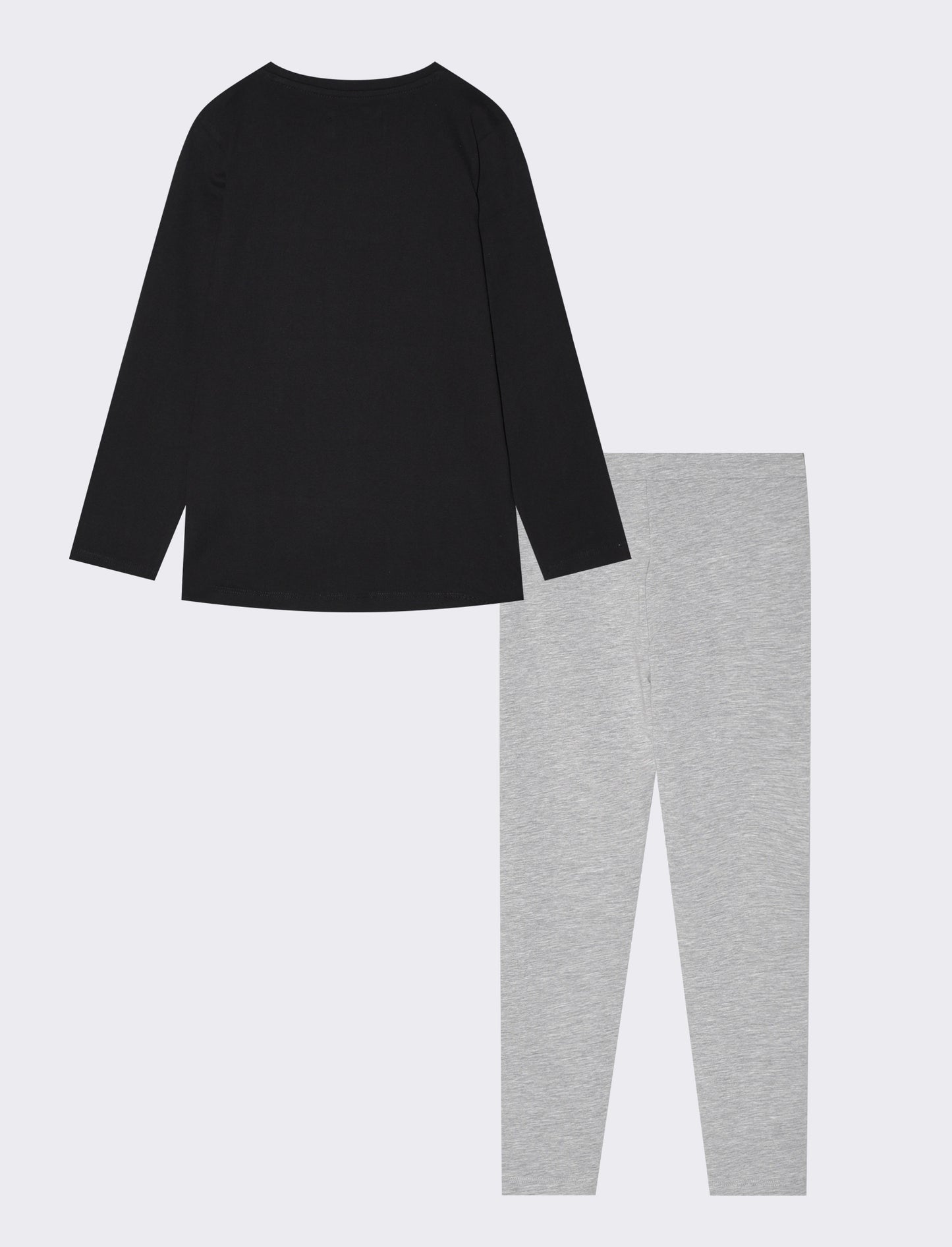 Set due pezzi bambina: T-shirt e leggings - Nero