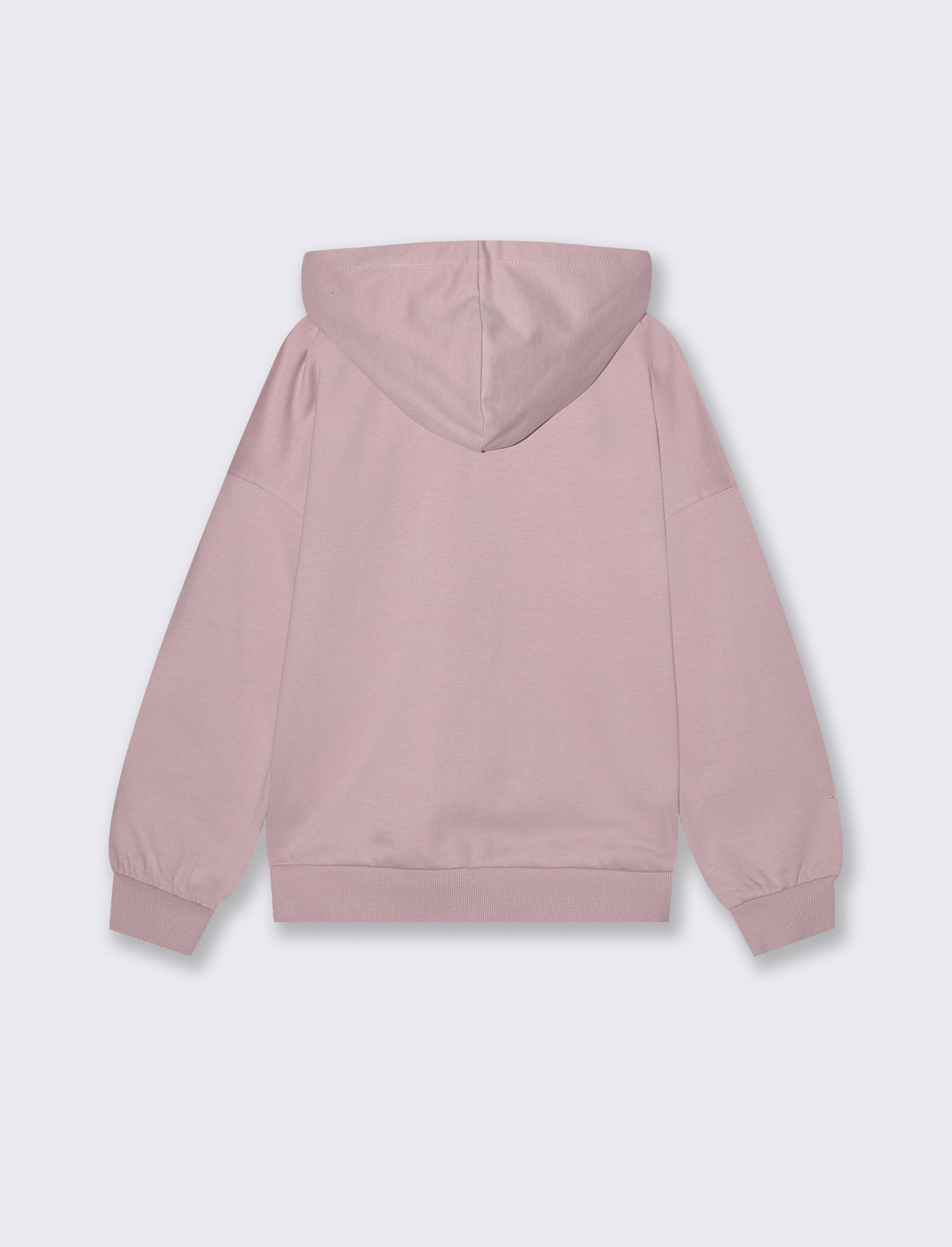 Hooded zip-up sweatshirt in French terry - Pink
