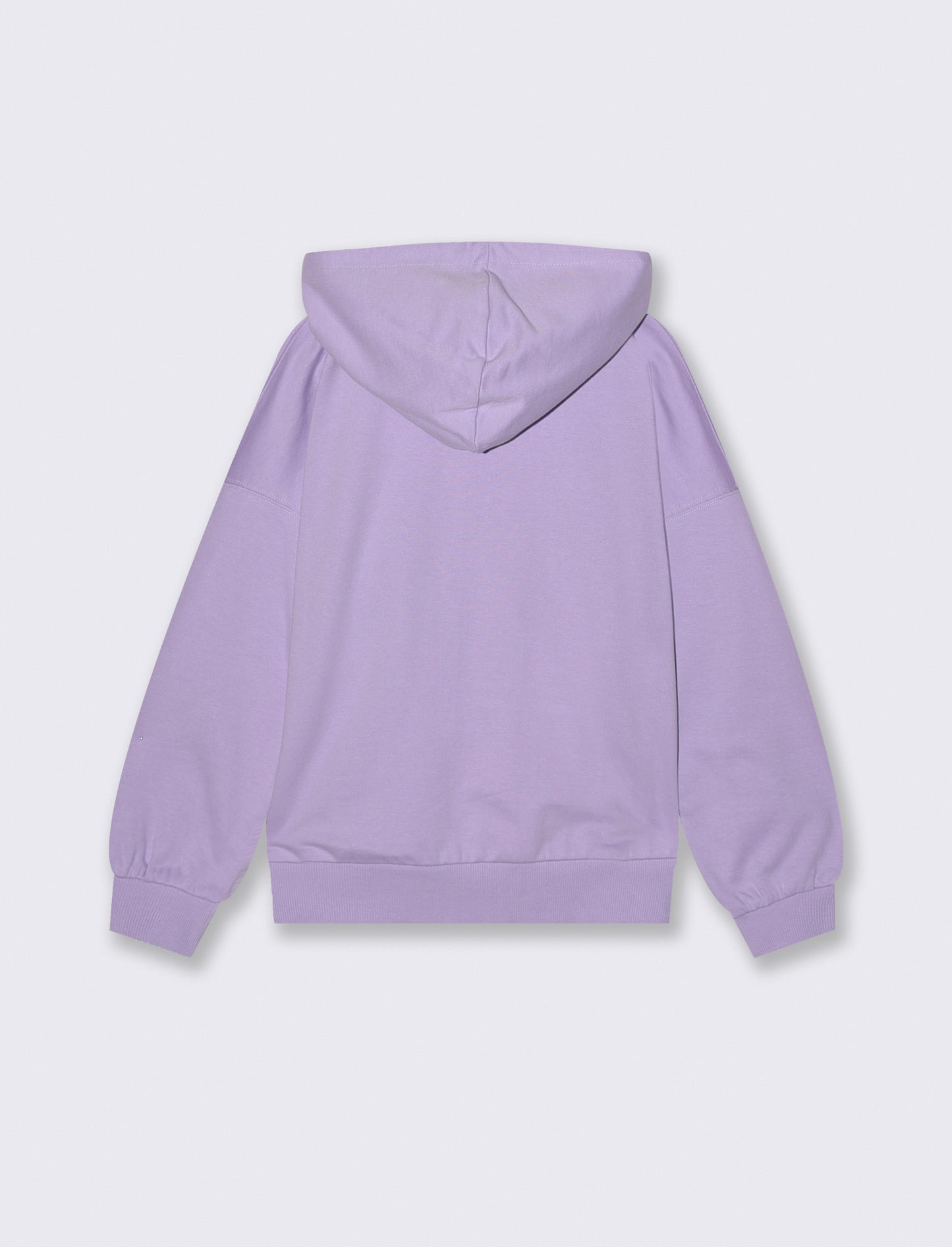 Hooded zip-up sweatshirt in French terry - Purple