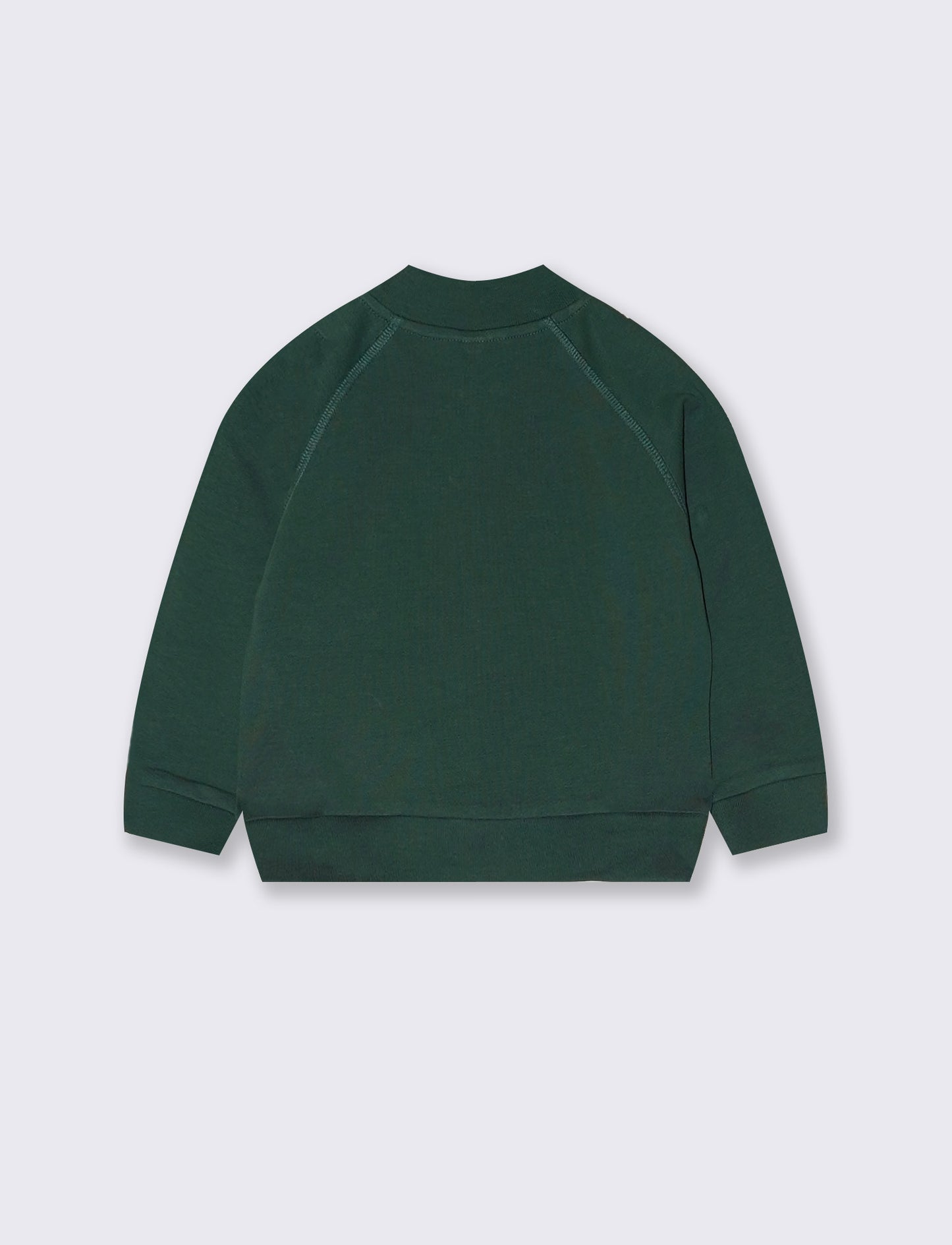 Zip-up hoodie with patch at the bottom - Green