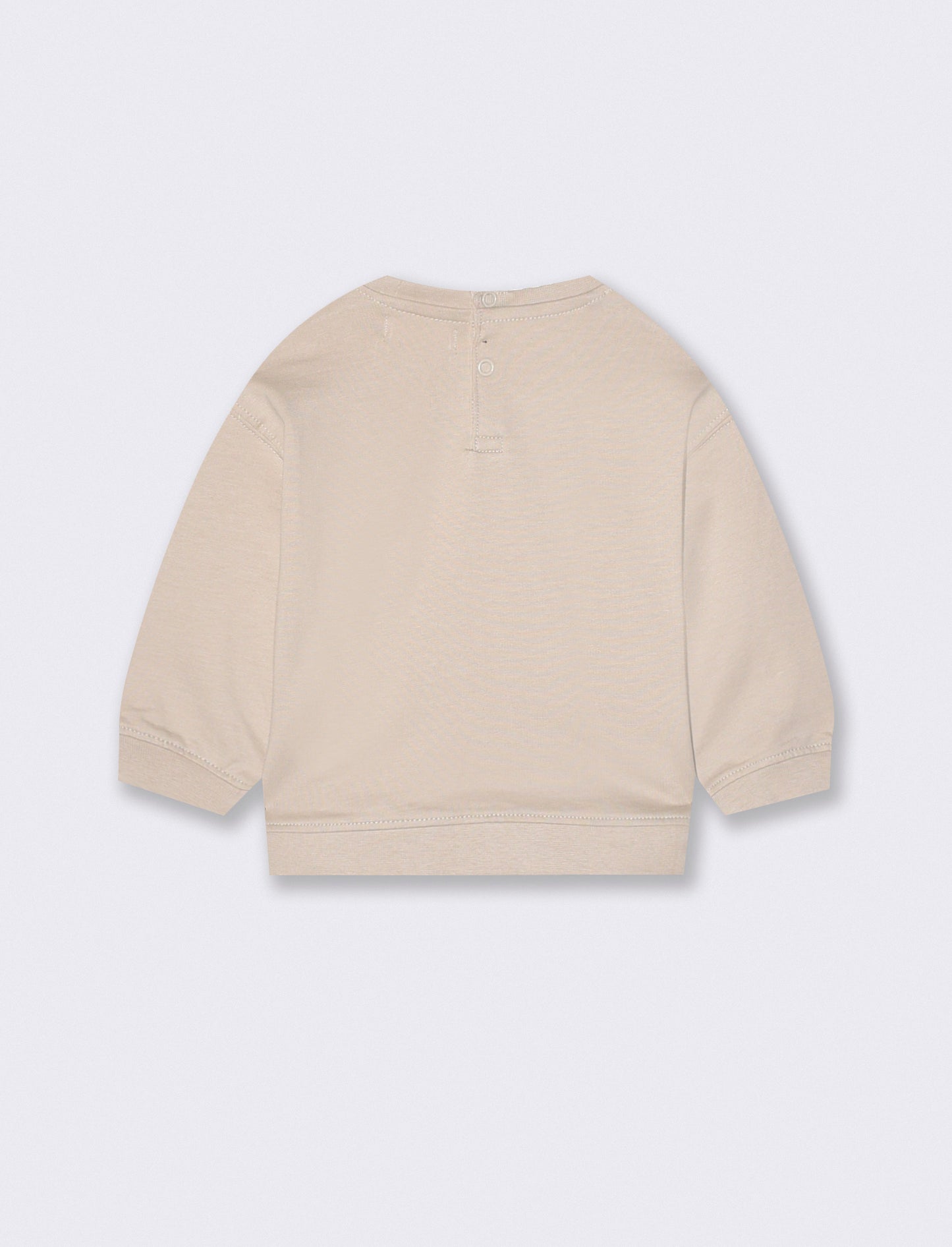 Felpa girocollo in cotone per neonato - Beige