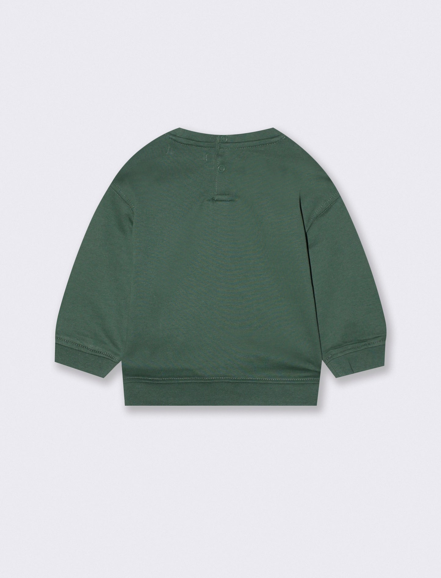Felpa girocollo in cotone per neonato - Verde abete