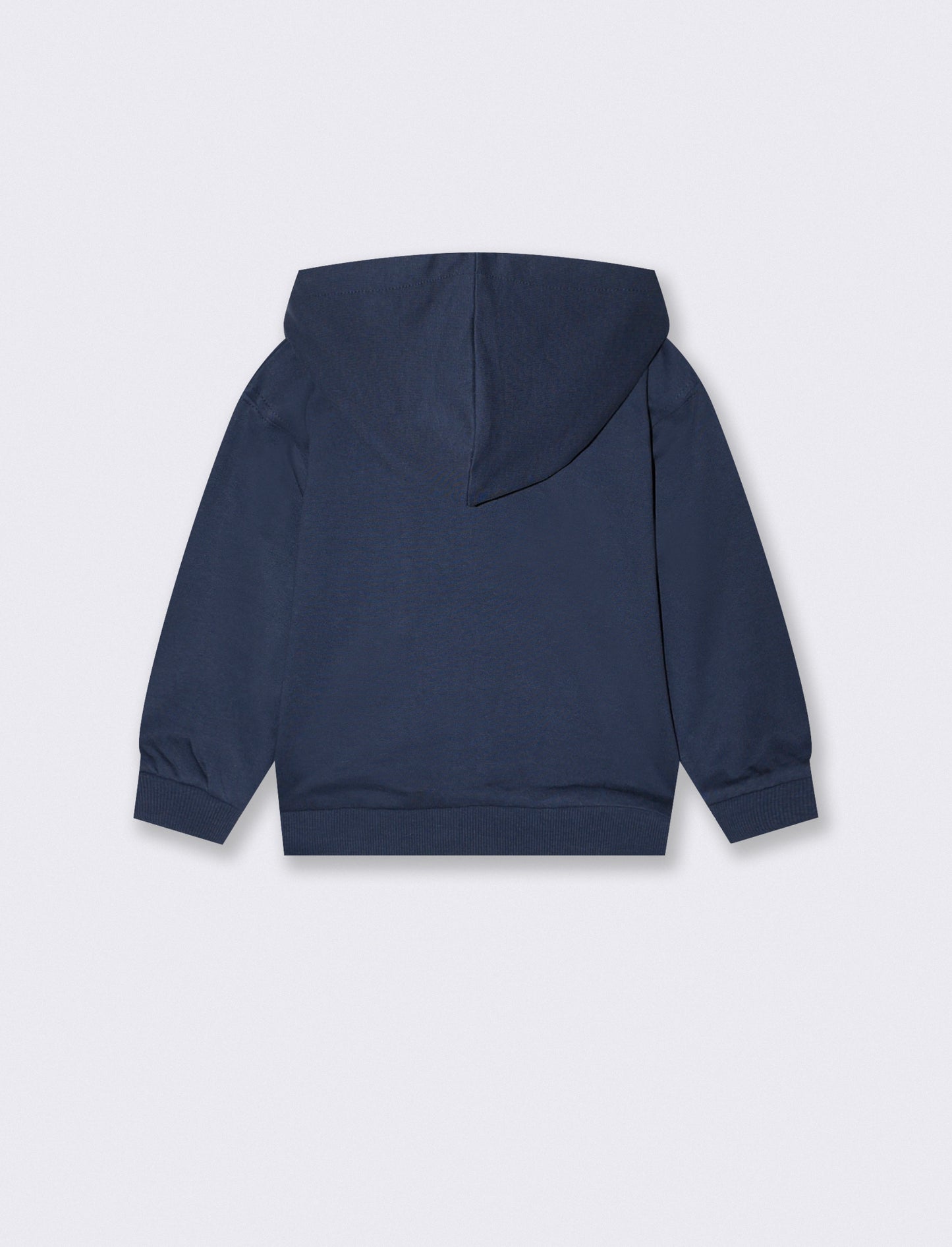 Zip-up hoodie with large pocket - Blue