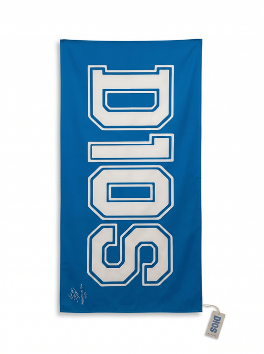 Telo mare d10s con scritta esclusiva - Azzurro
